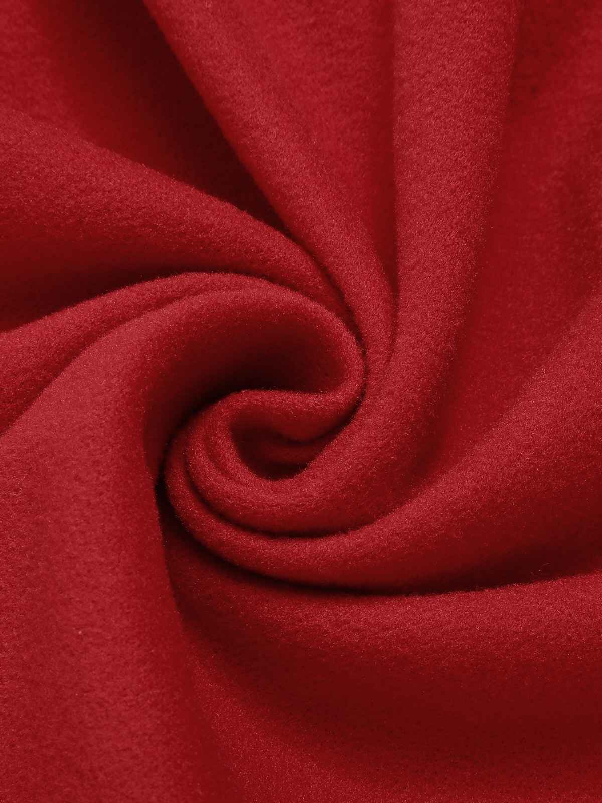 1950s Solid Color Lapel Slim Coat - Image 12