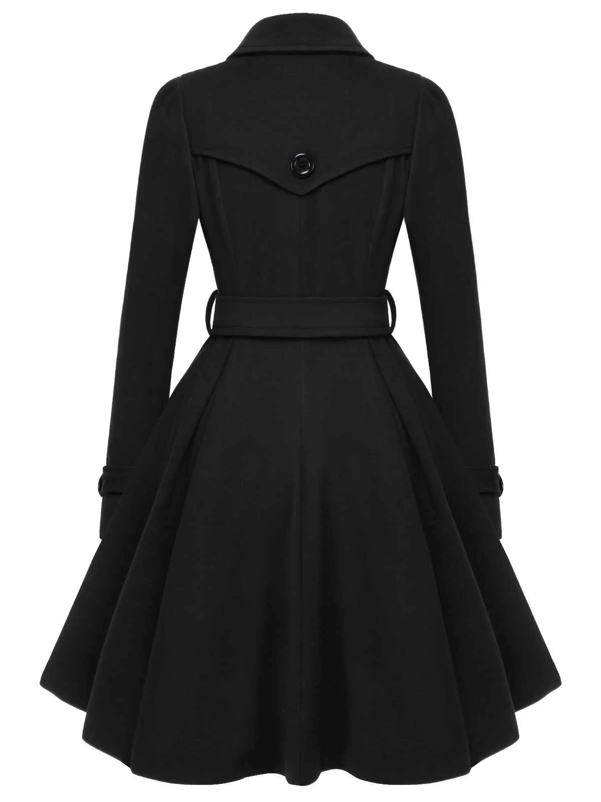 1950s Solid Color Lapel Slim Coat - Image 26