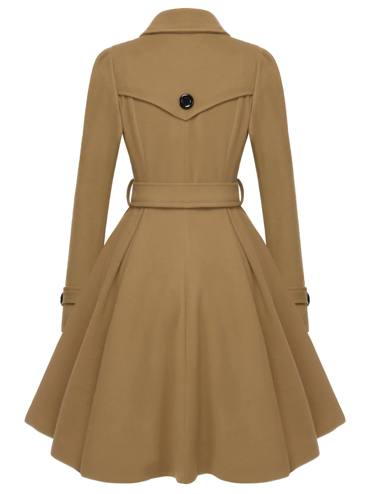 1950s Solid Color Lapel Slim Coat - Image 14