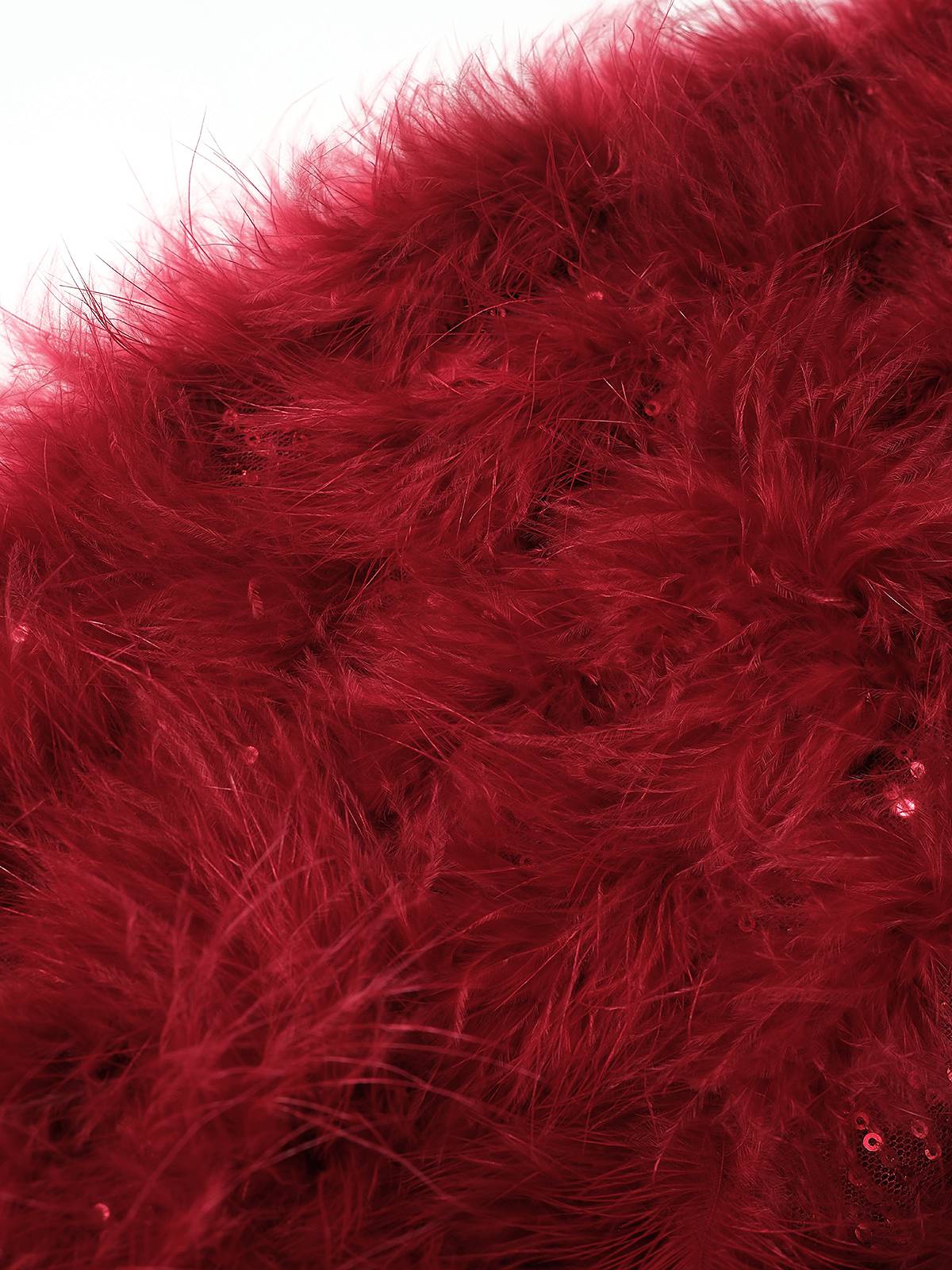 1950s Solid Feather Sequin Patchwork Strapless Jumpsuit - Image 4