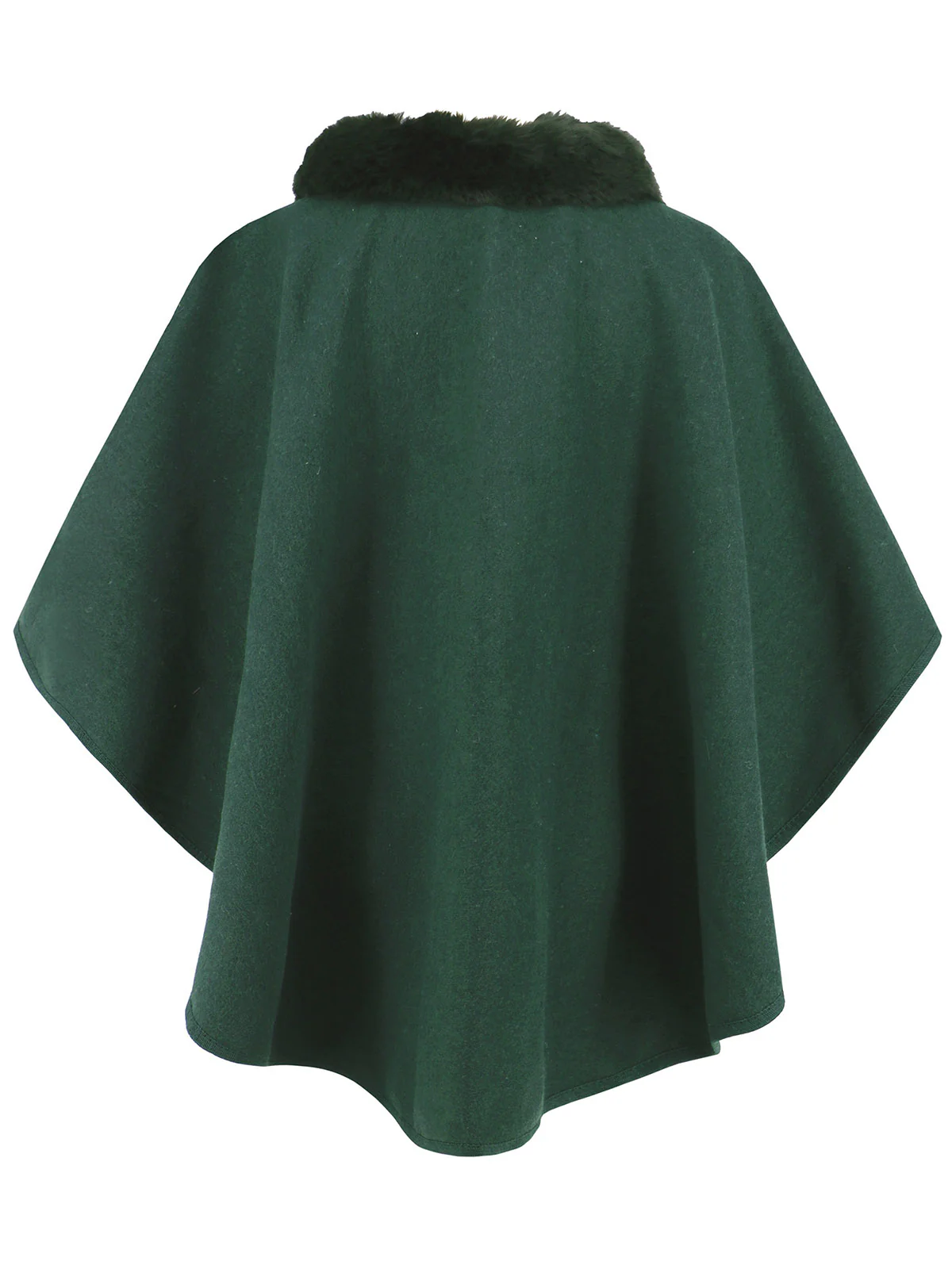 1950s Solid Furry Batwing Coat - Image 2