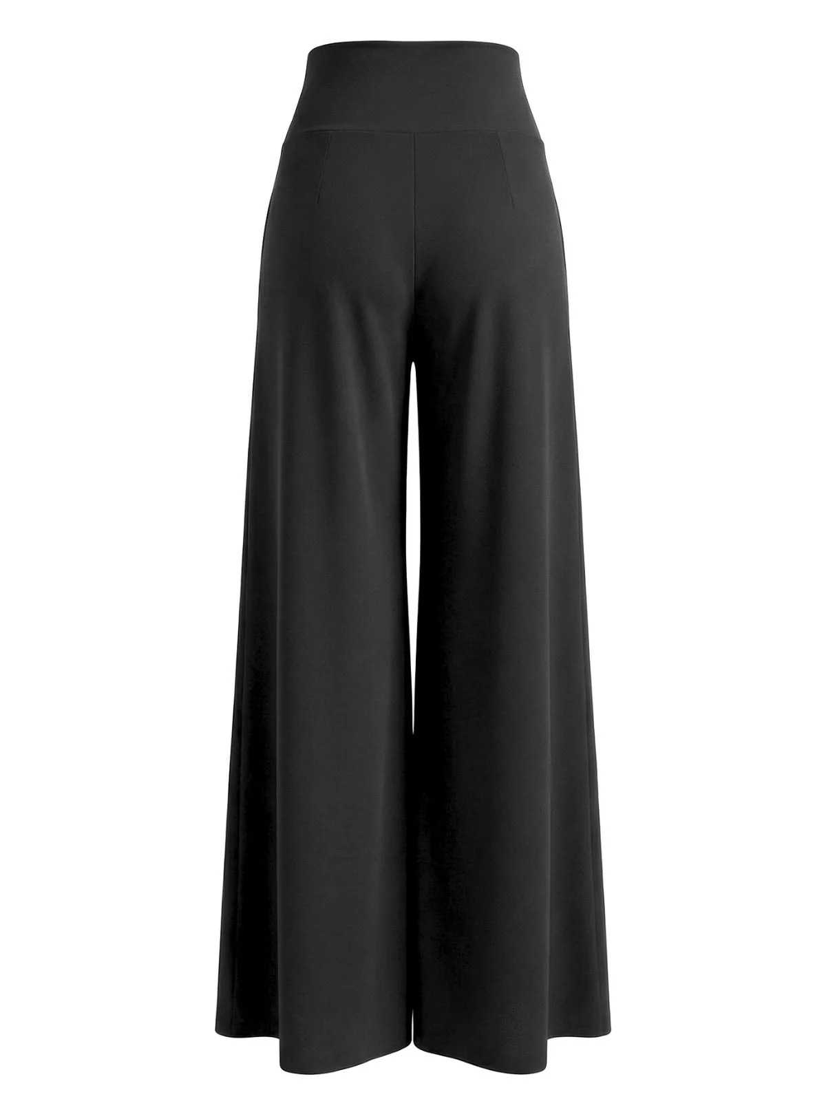 1950s Solid High Waist Double Breasted Wideleg Pants - Image 2