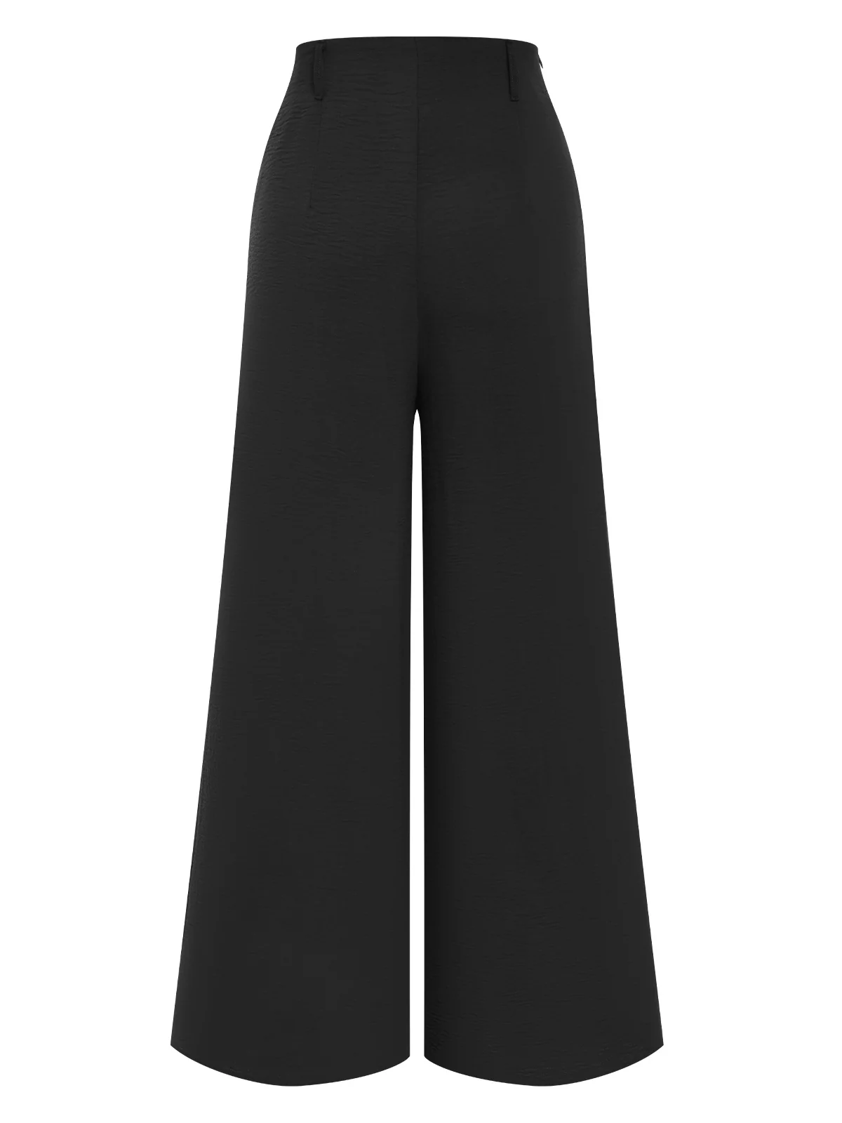 1950s Solid Hight Waist Pleated Wideleg Pants - Image 5
