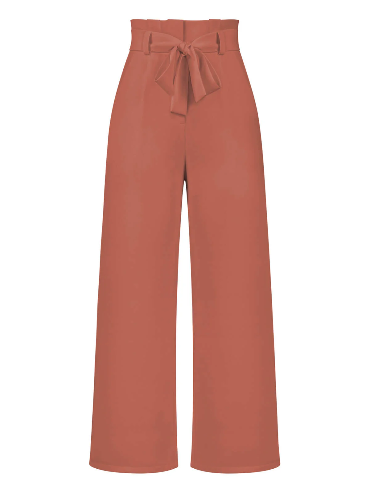 1950s Solid Hight Waist Wideleg Pants - Image 4