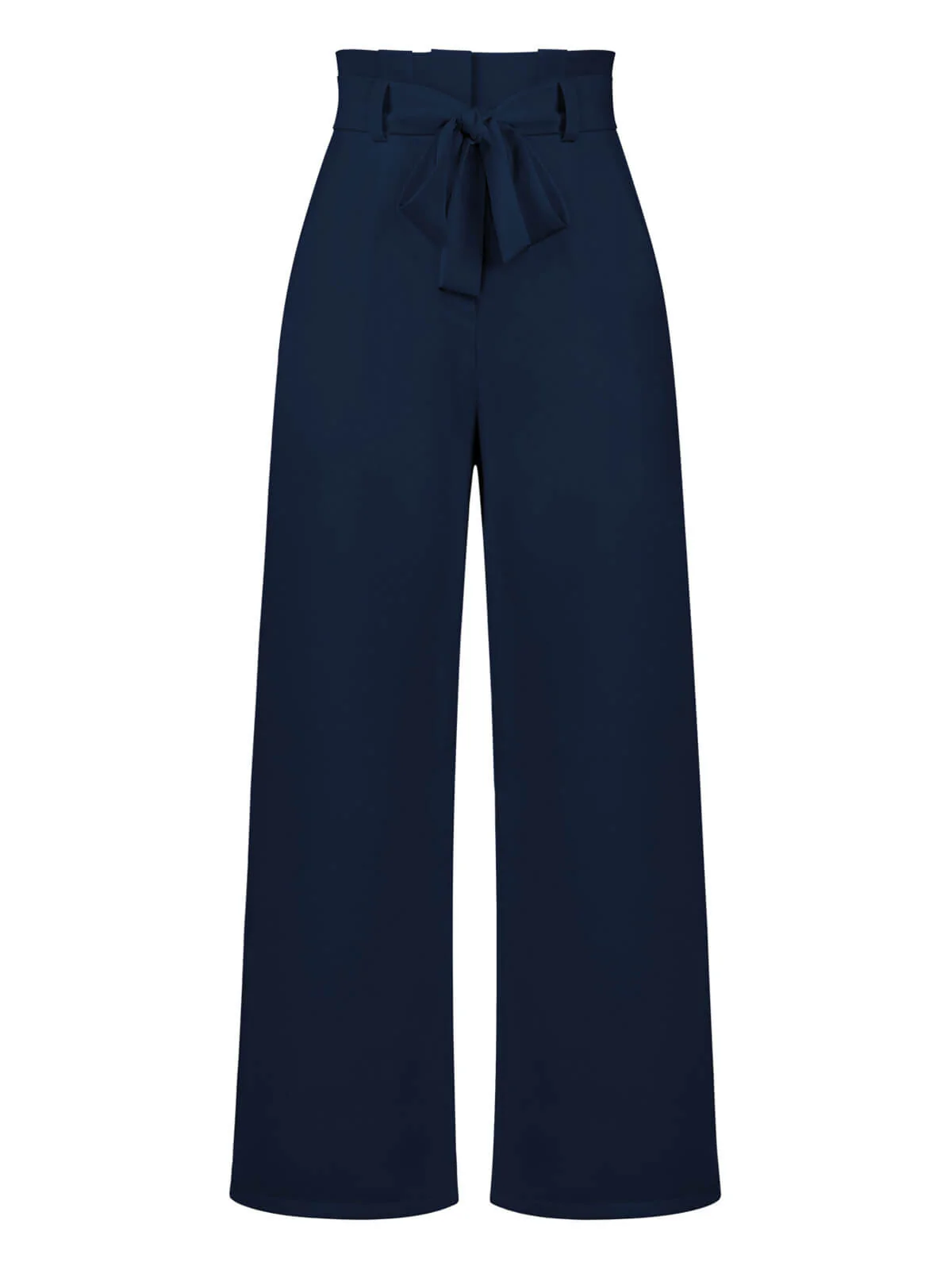 1950s Solid Hight Waist Wideleg Pants - Image 5