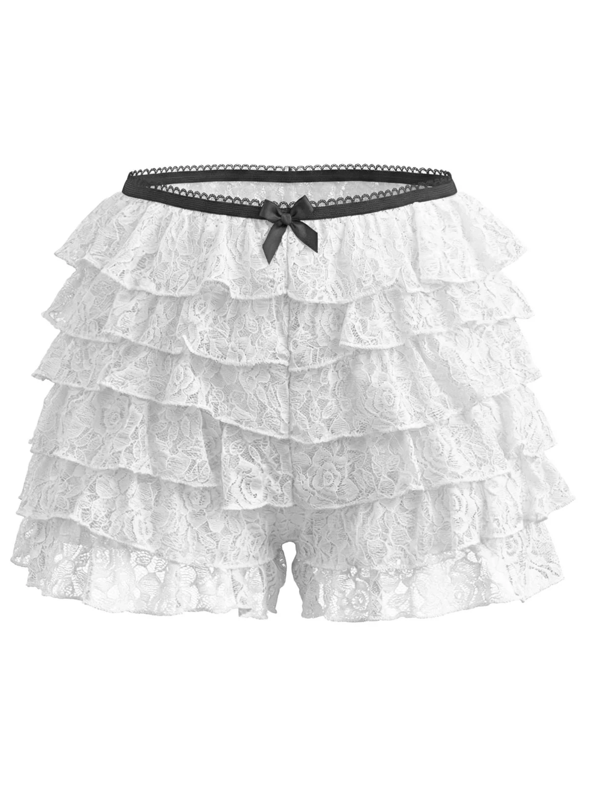 1950s Solid Lace Mini Shorts - Image 2