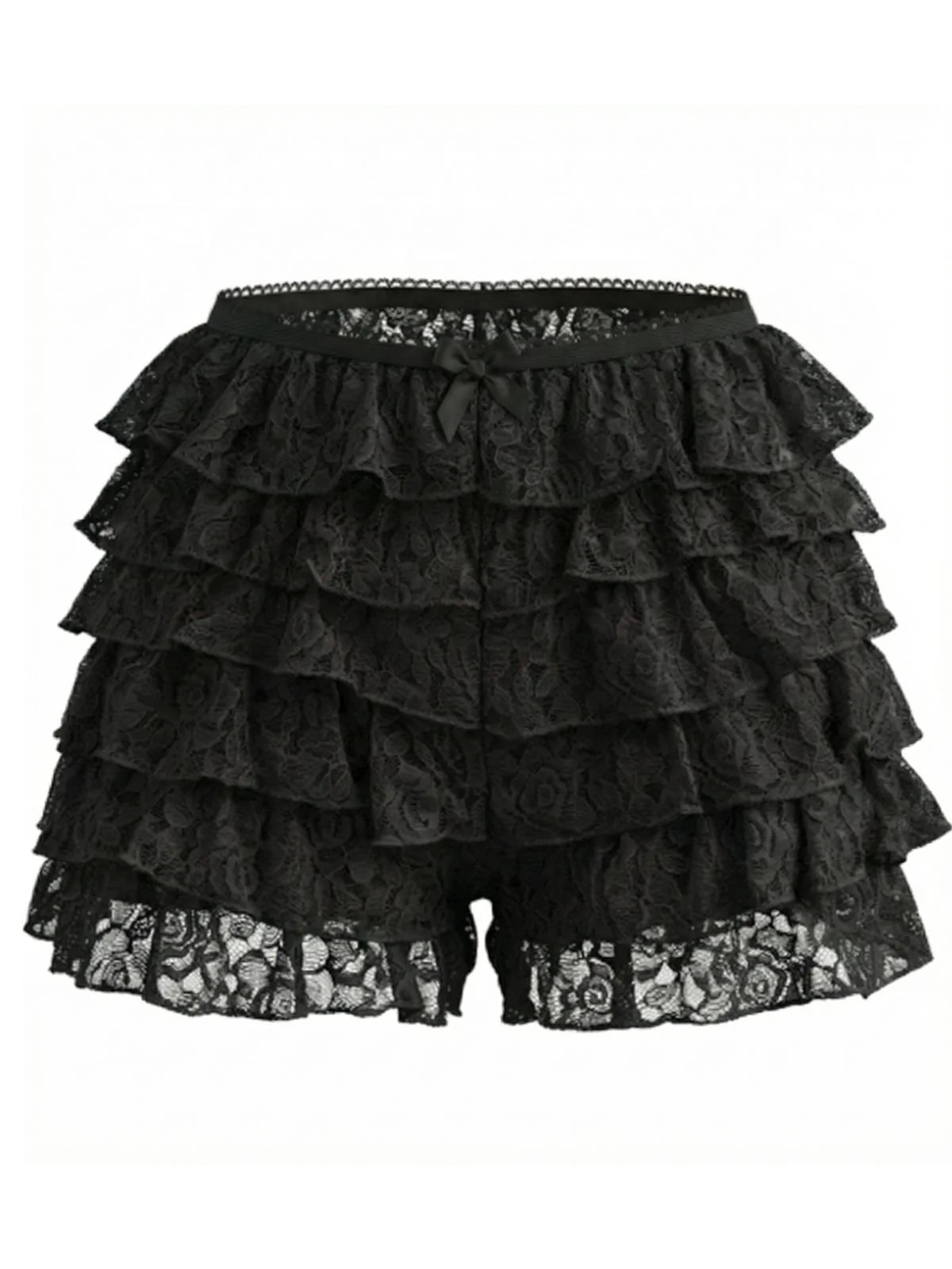 1950s Solid Lace Mini Shorts - Image 3