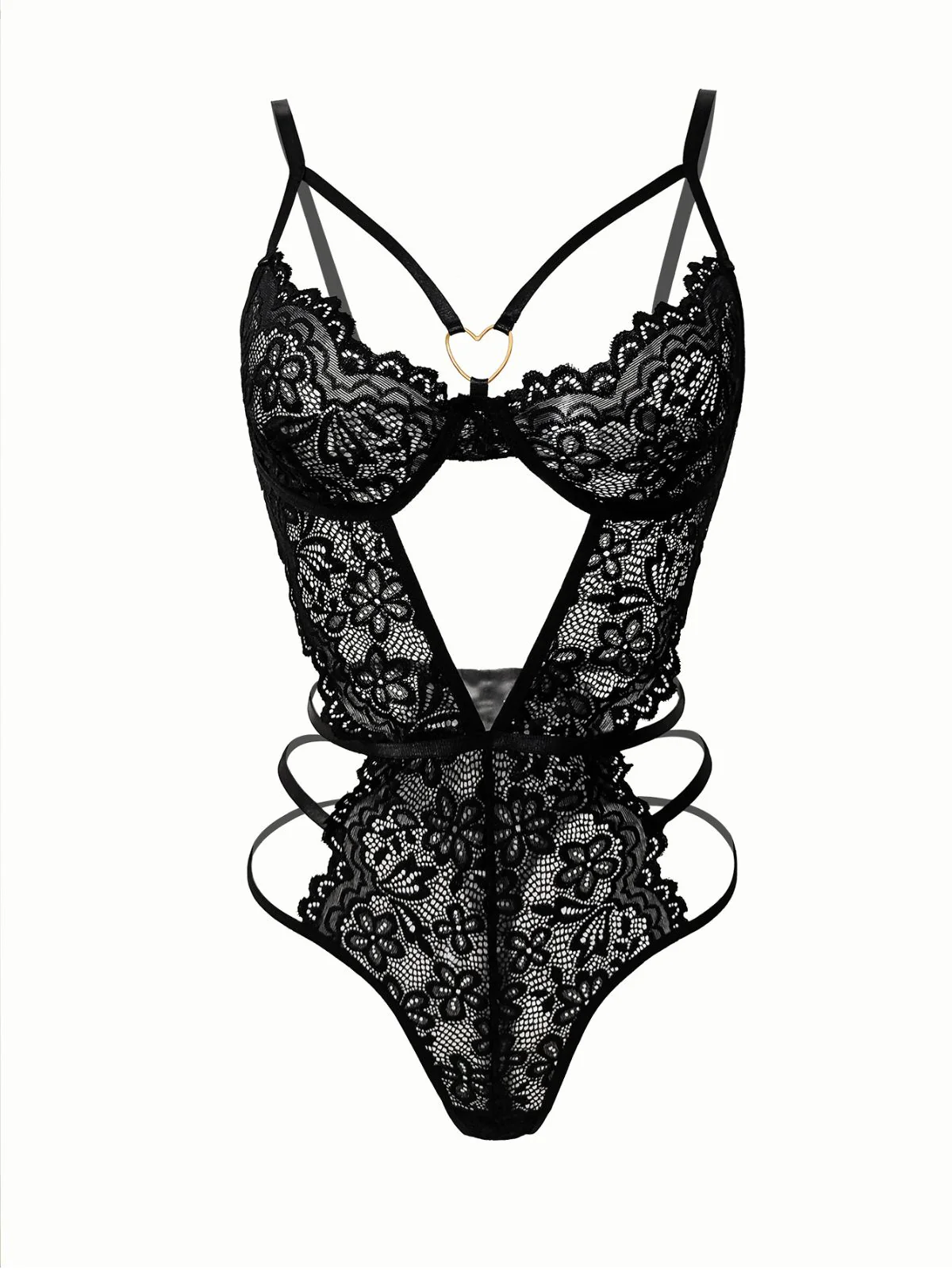 1950s Solid Lace Sheer Cut-Out Nighties - Image 6