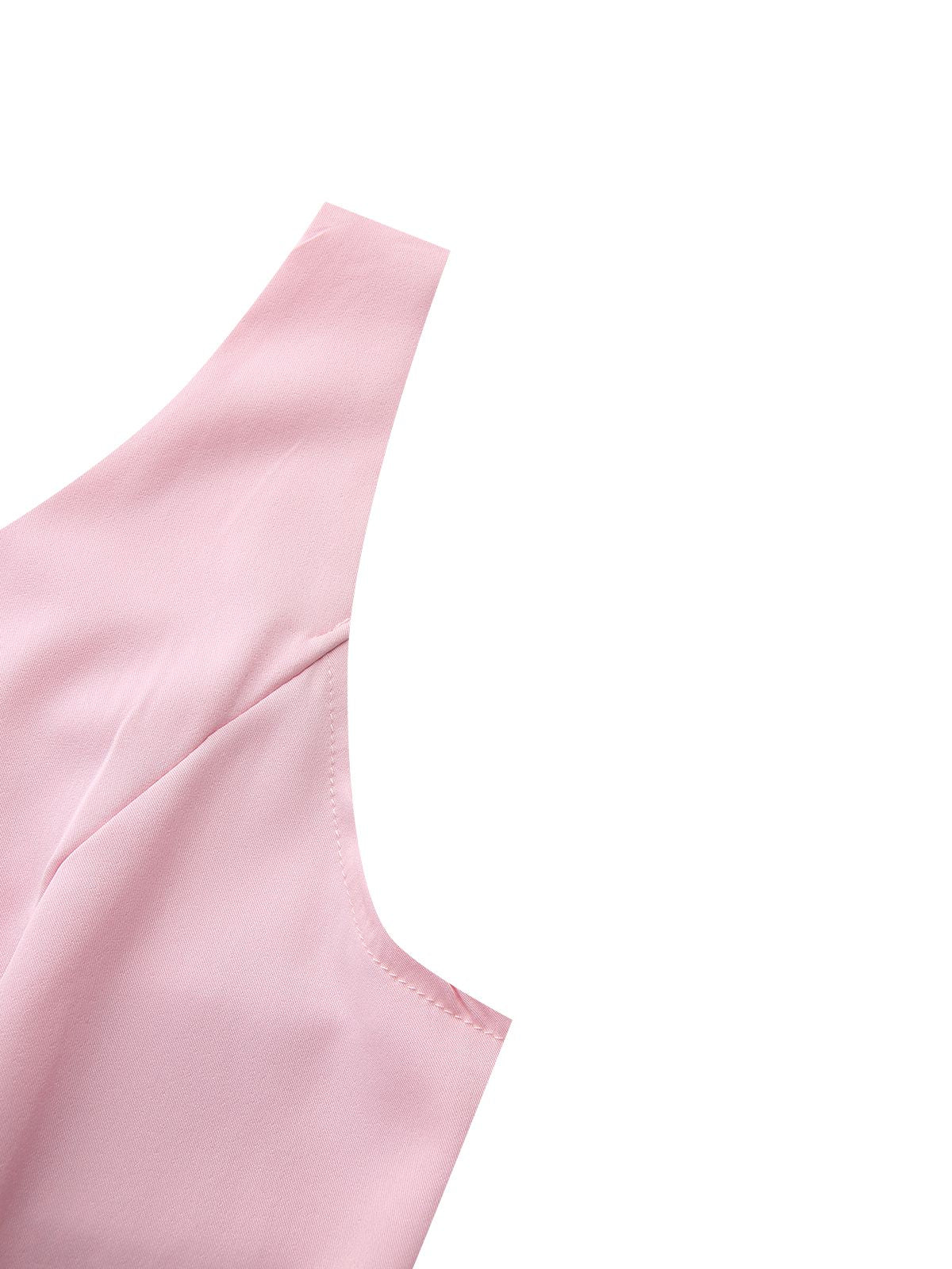 1950s Solid Lapel Capelet Dress - Image 6