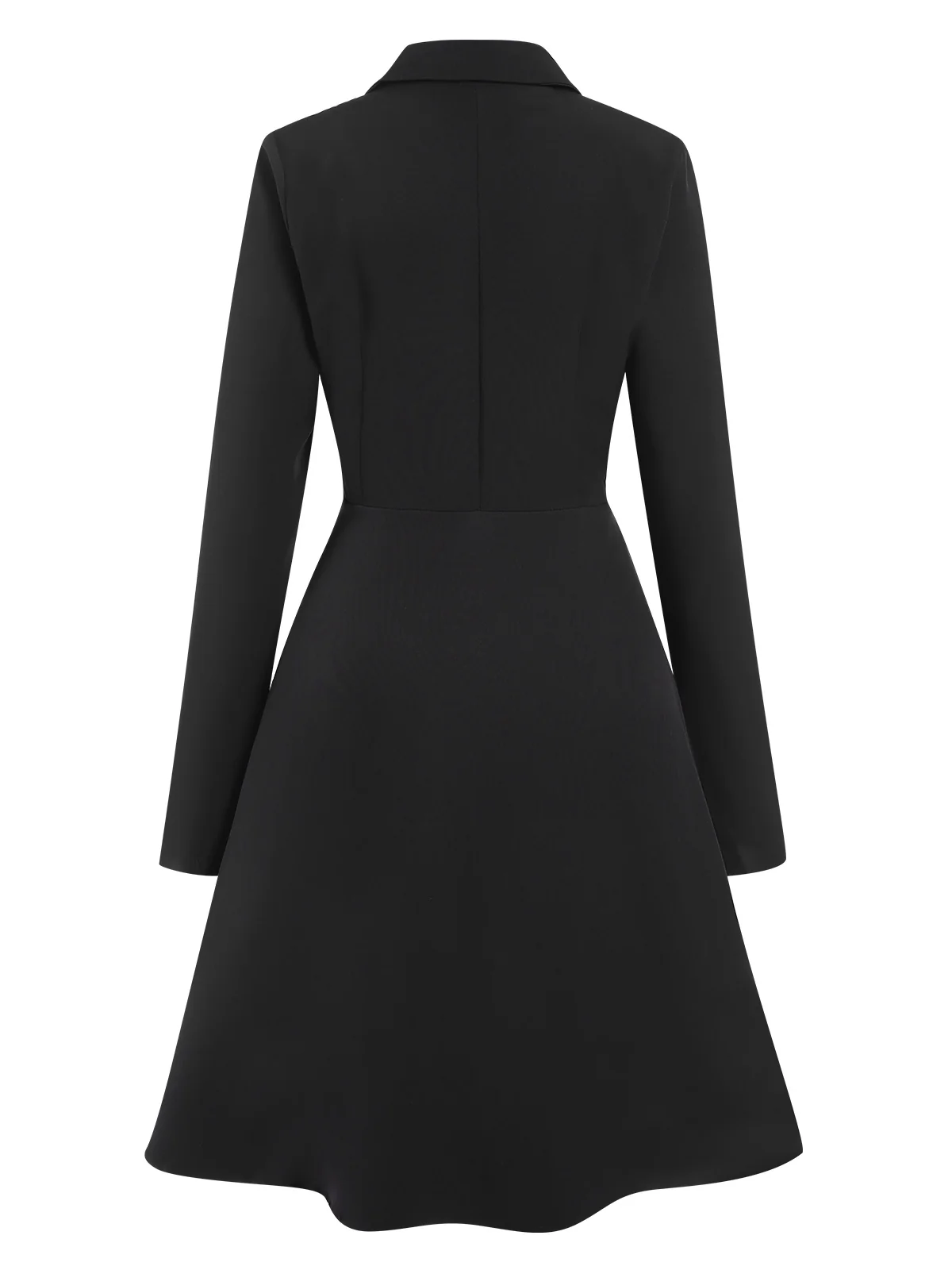 1950s Solid Lapel Double Breasted Trench Coat - Image 2