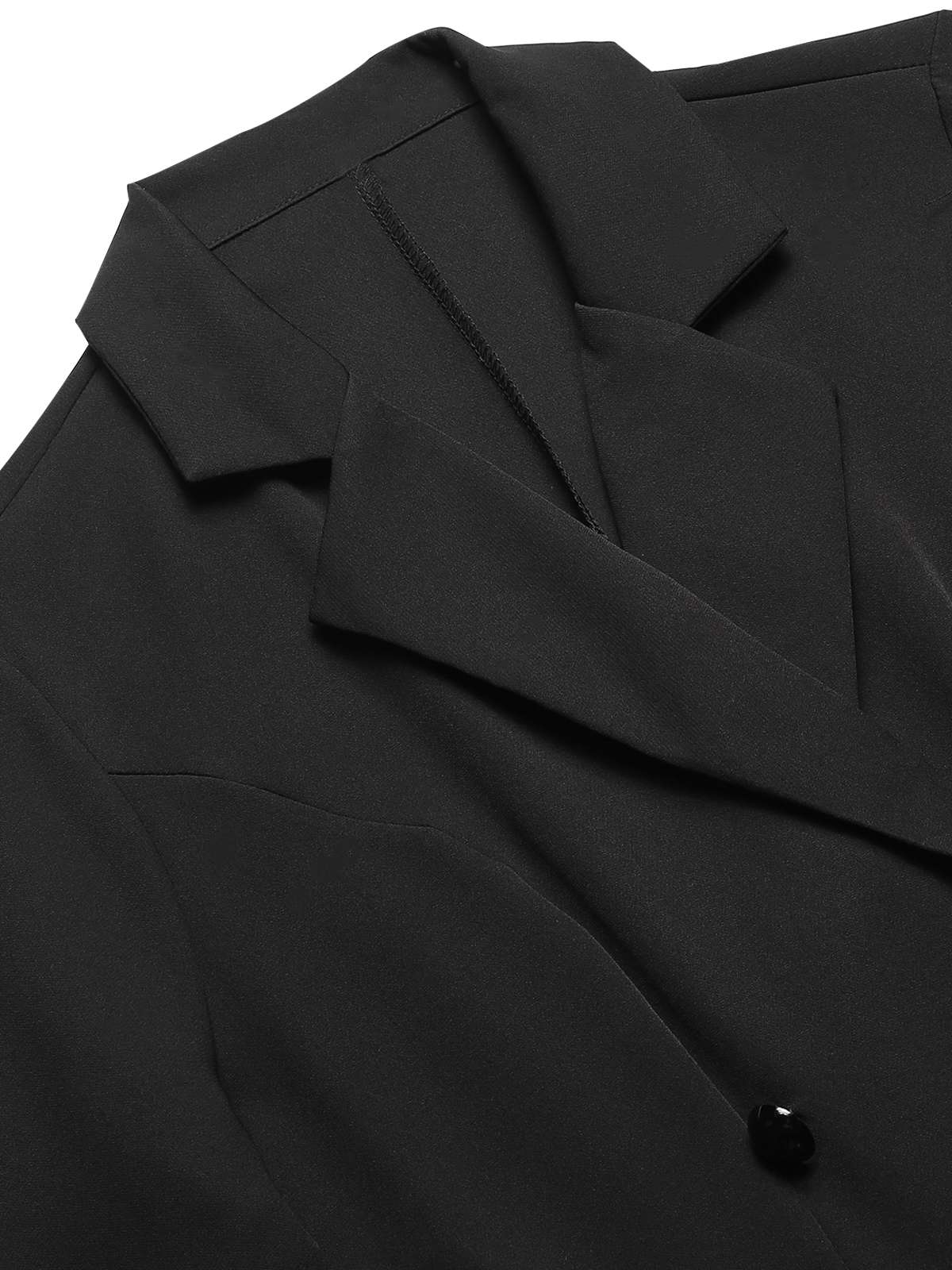 1950s Solid Lapel Double Breasted Trench Coat - Image 4