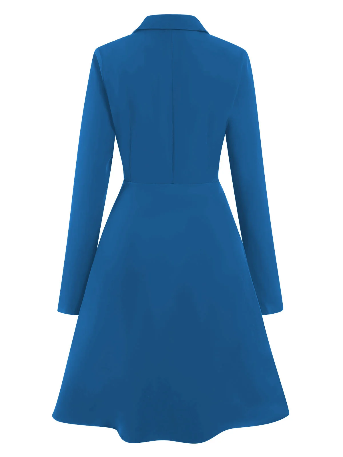 1950s Solid Lapel Double Breasted Trench Coat - Image 6