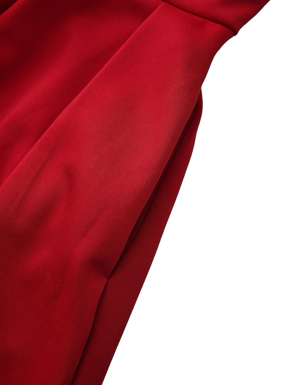 1950s Solid Lapel High Waist Swing Dress - Image 5