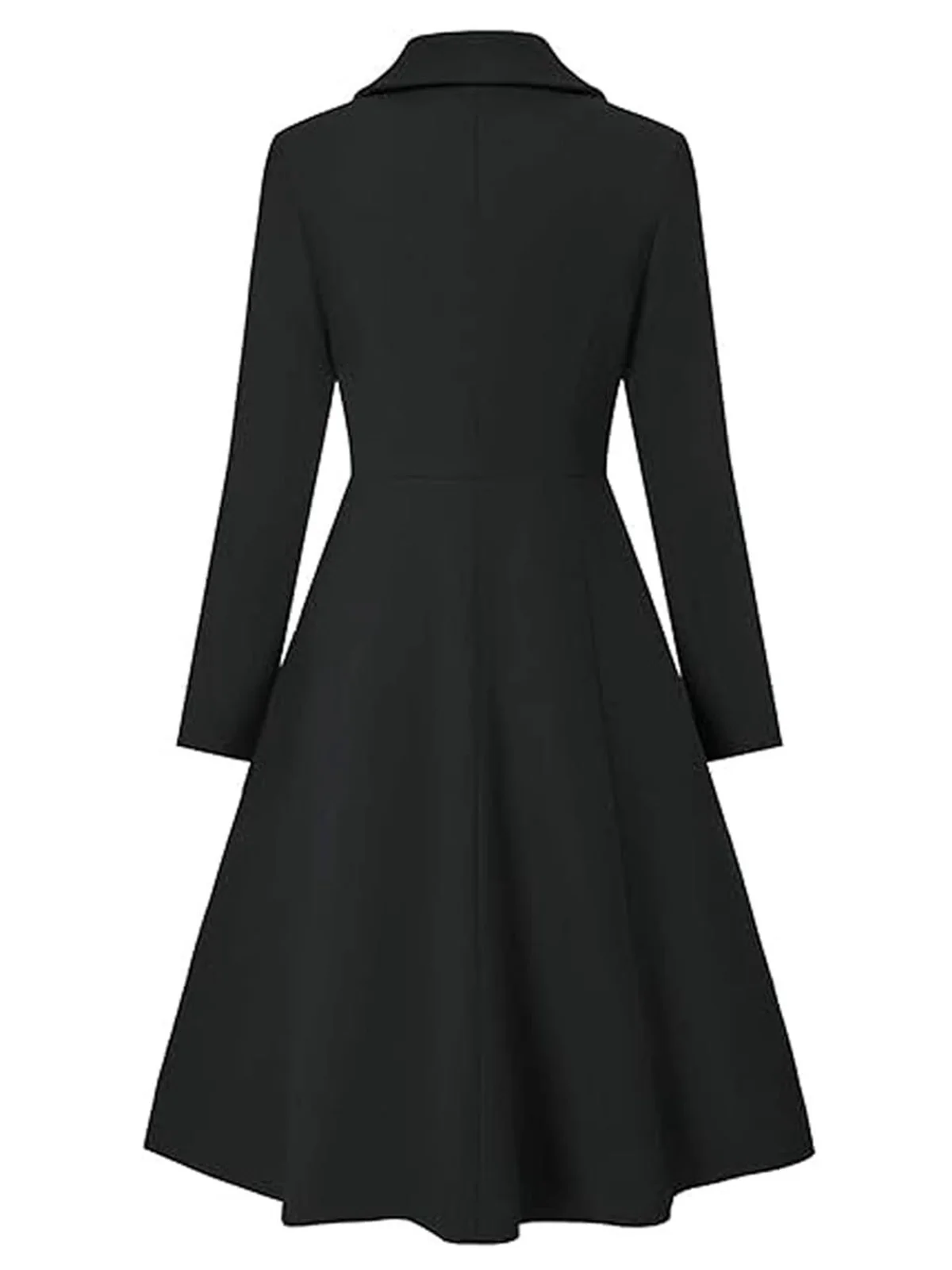 1950s Solid Notched Collar Dress Coat - Image 3