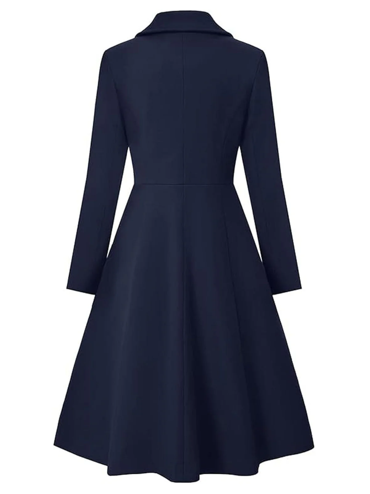 1950s Solid Notched Collar Dress Coat - Image 5