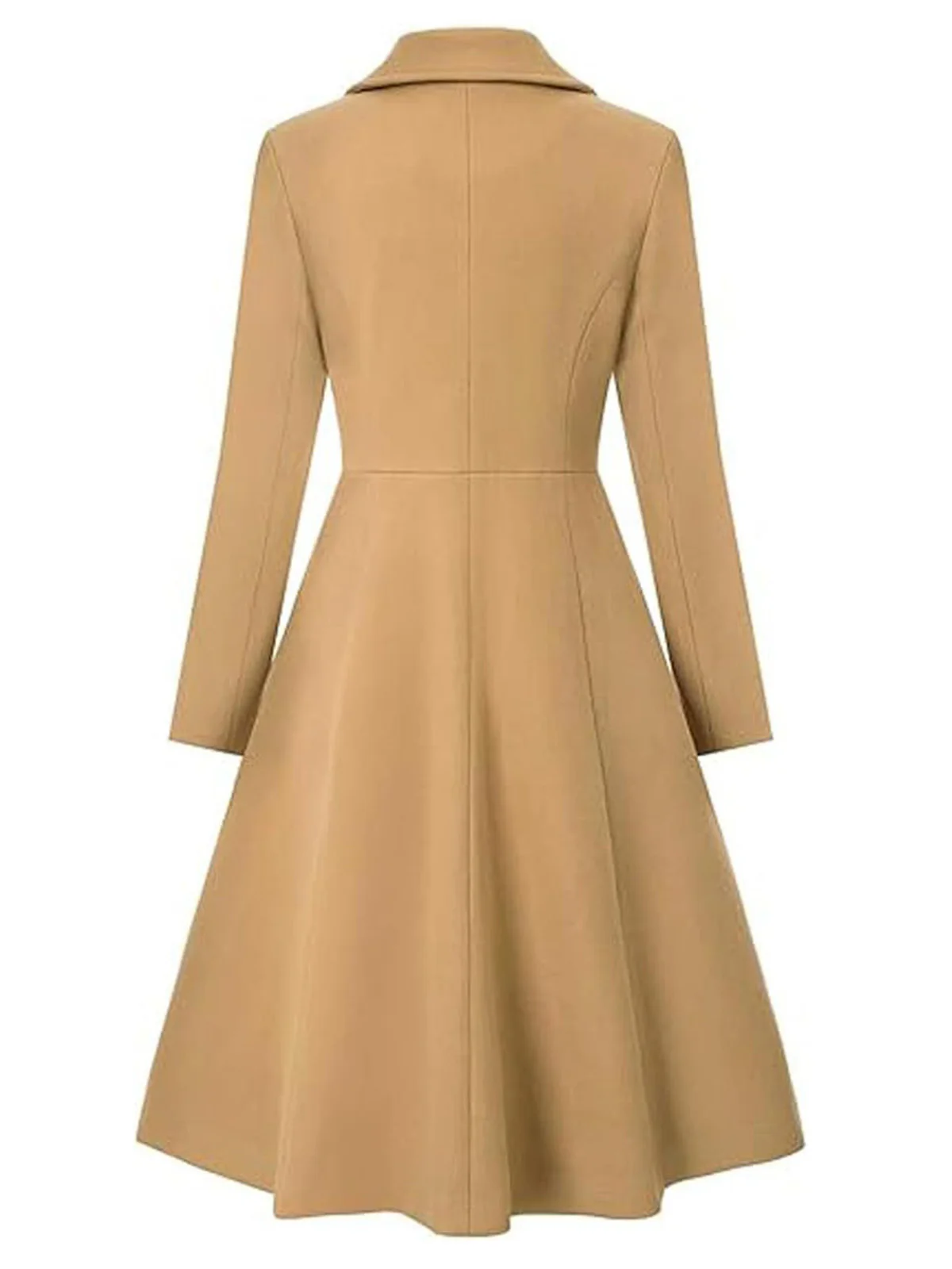 1950s Solid Notched Collar Dress Coat - Image 7
