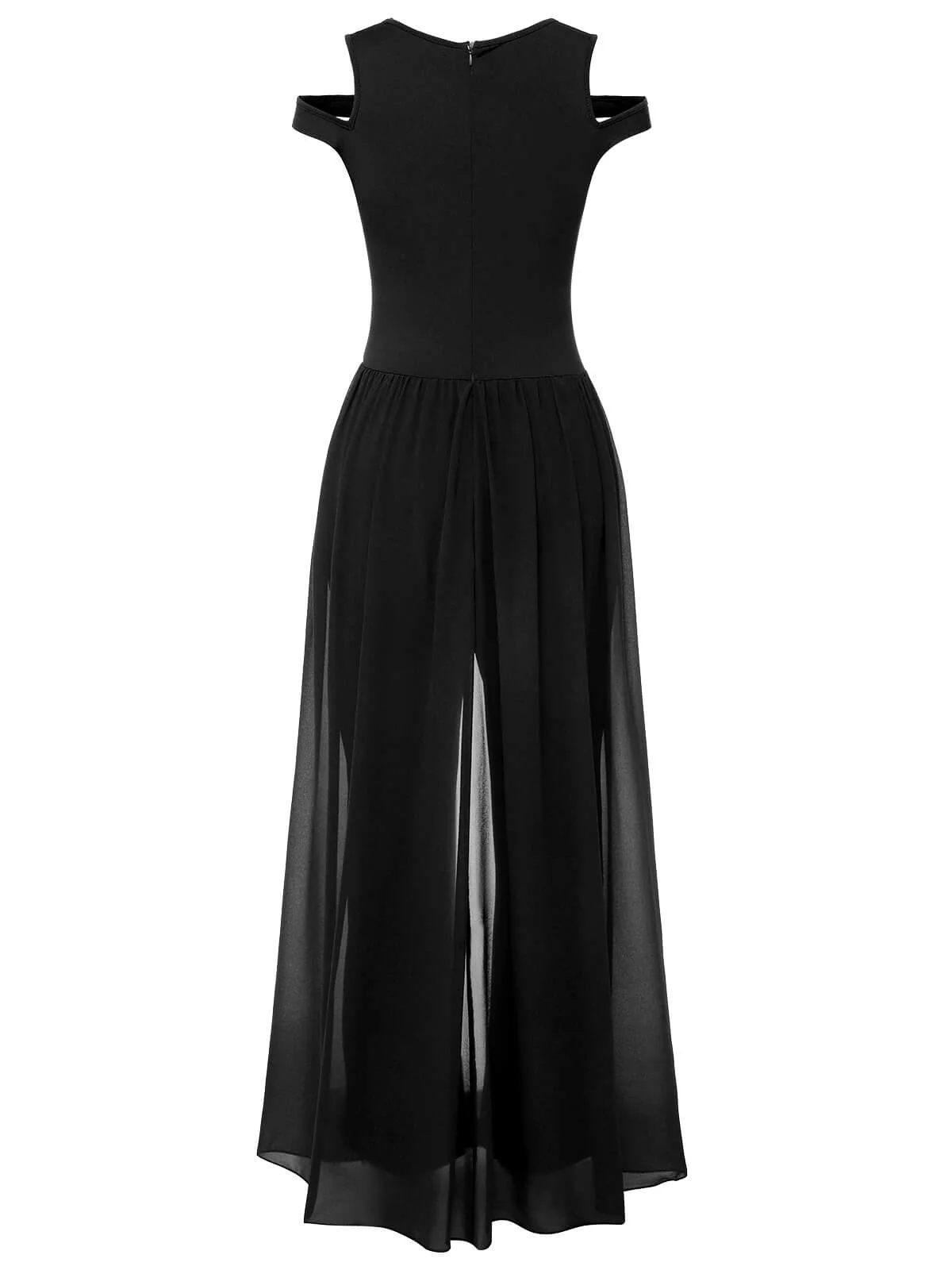 1950s Solid Patchwork Sleeveless Cutout Jumpsuit - Image 11