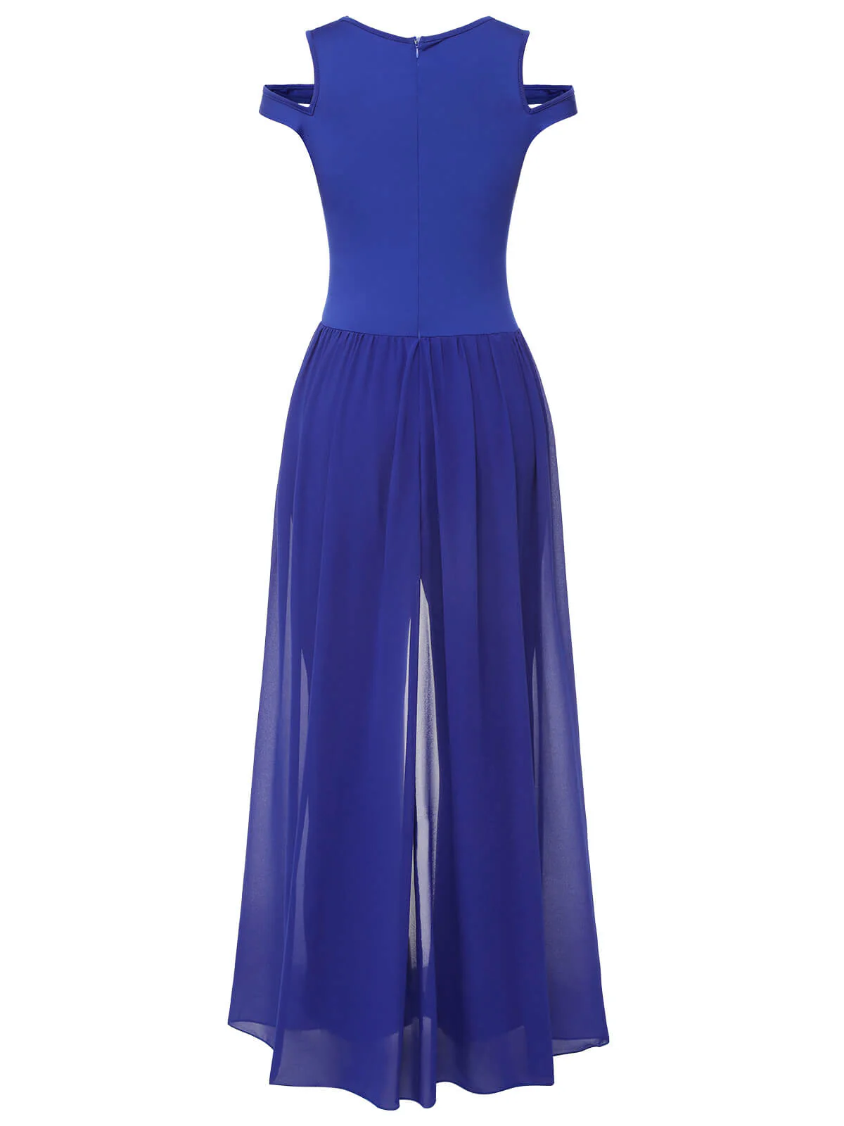 1950s Solid Patchwork Sleeveless Cutout Jumpsuit - Image 4