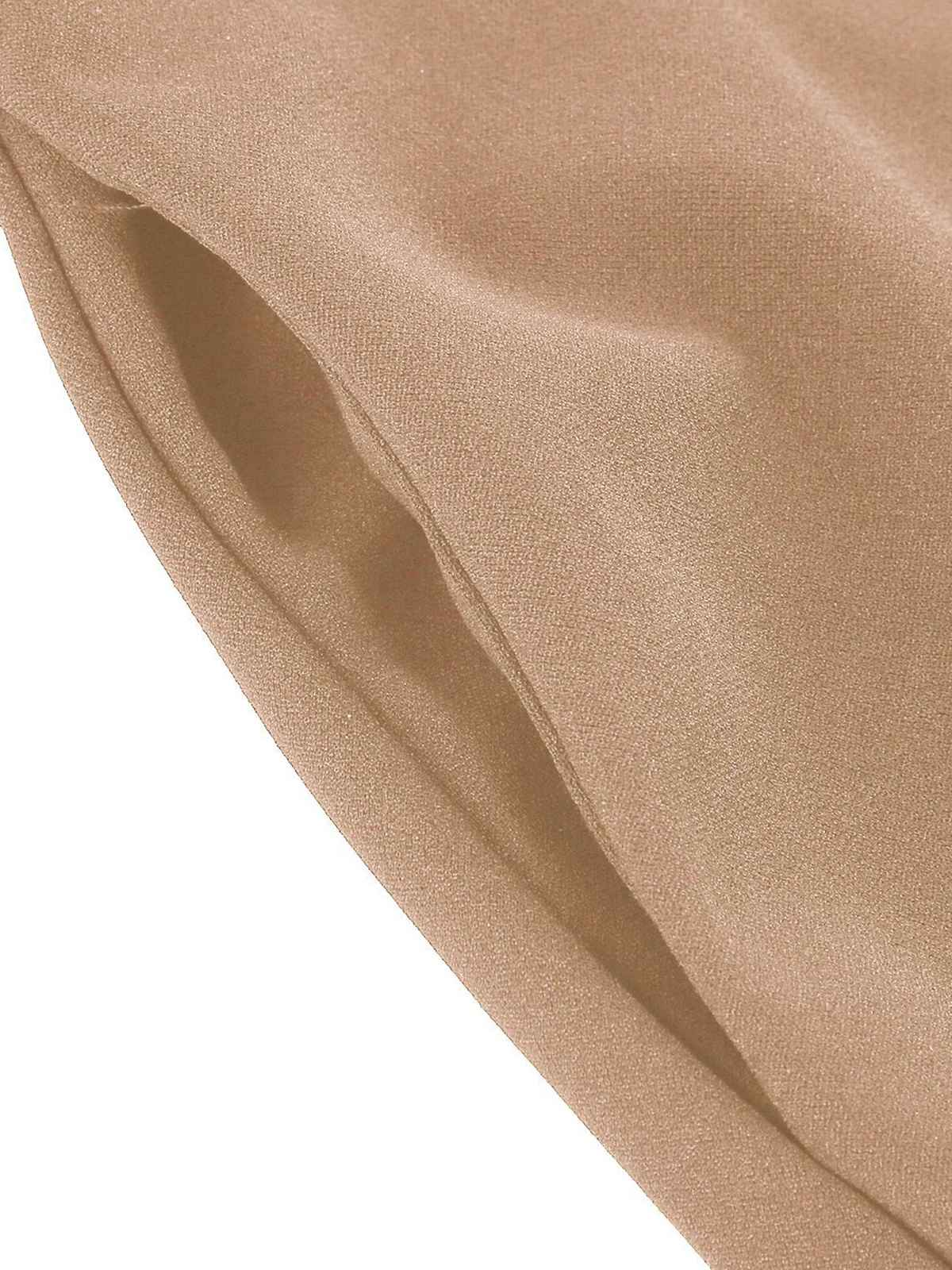1950s Solid Pleated Button Belted Skirt - Image 11