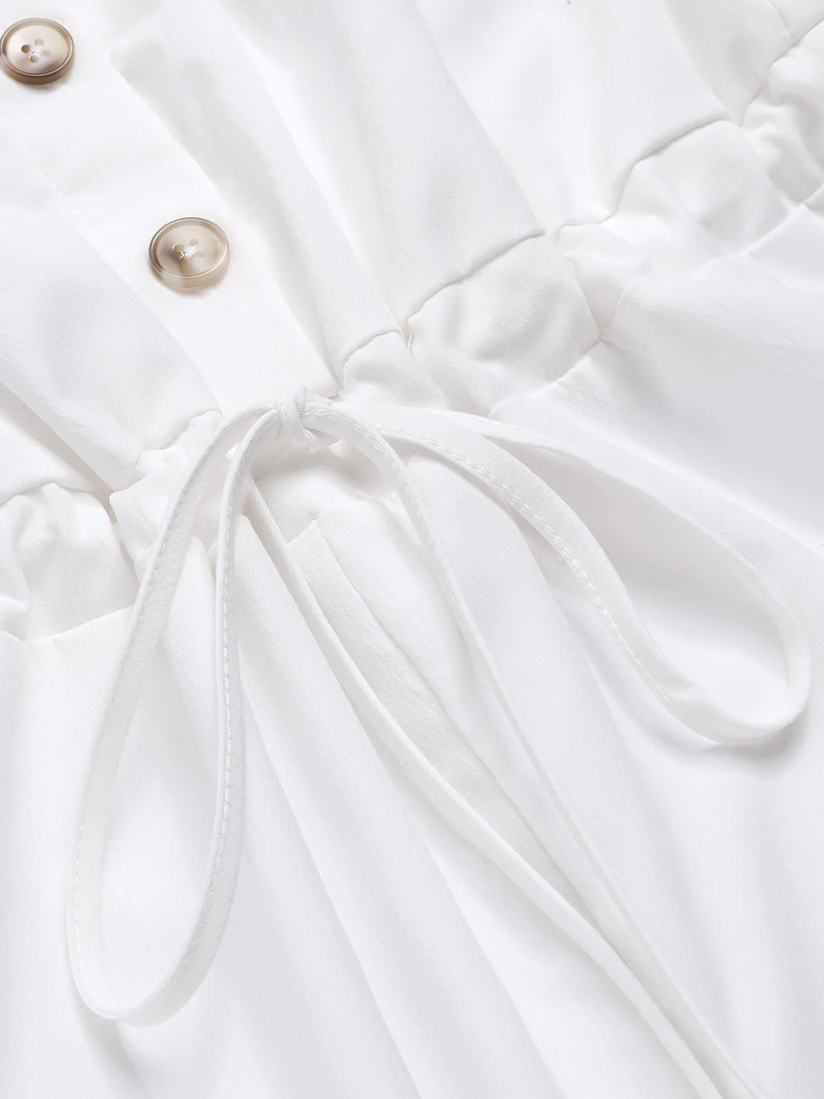 1950s Solid Shoulder Tie Sleeveless Romper - Image 9