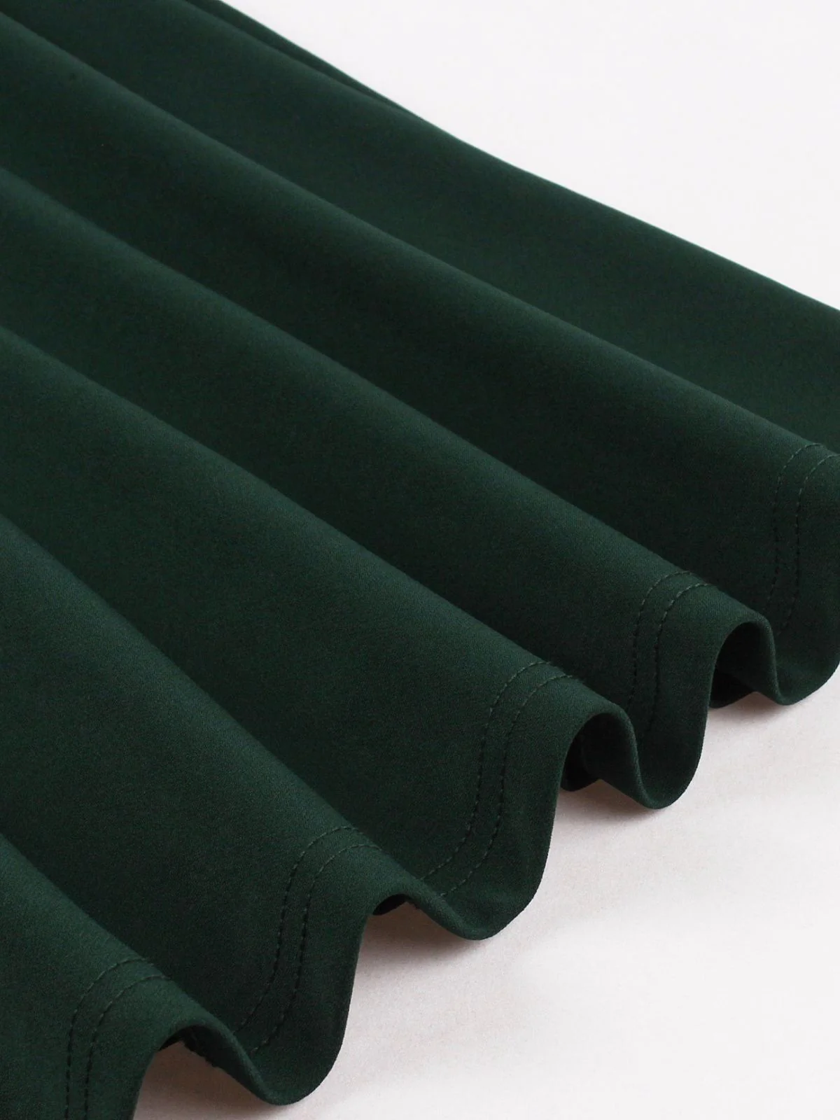 1950s Solid Side Buttons Pocket Skirt - Image 5