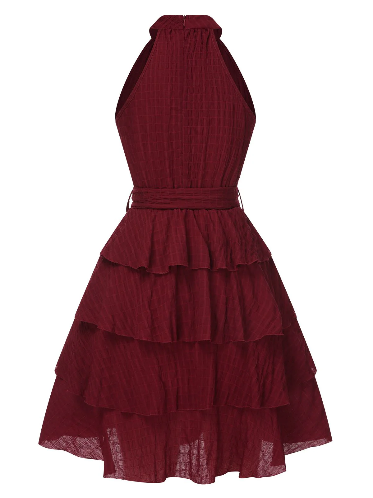 1950s Solid Sleeveless Belt Tutu Dress - Image 2