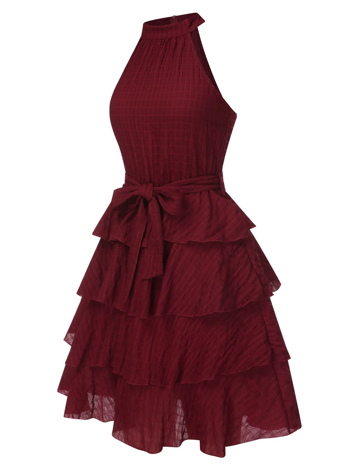 1950s Solid Sleeveless Belt Tutu Dress - Image 3