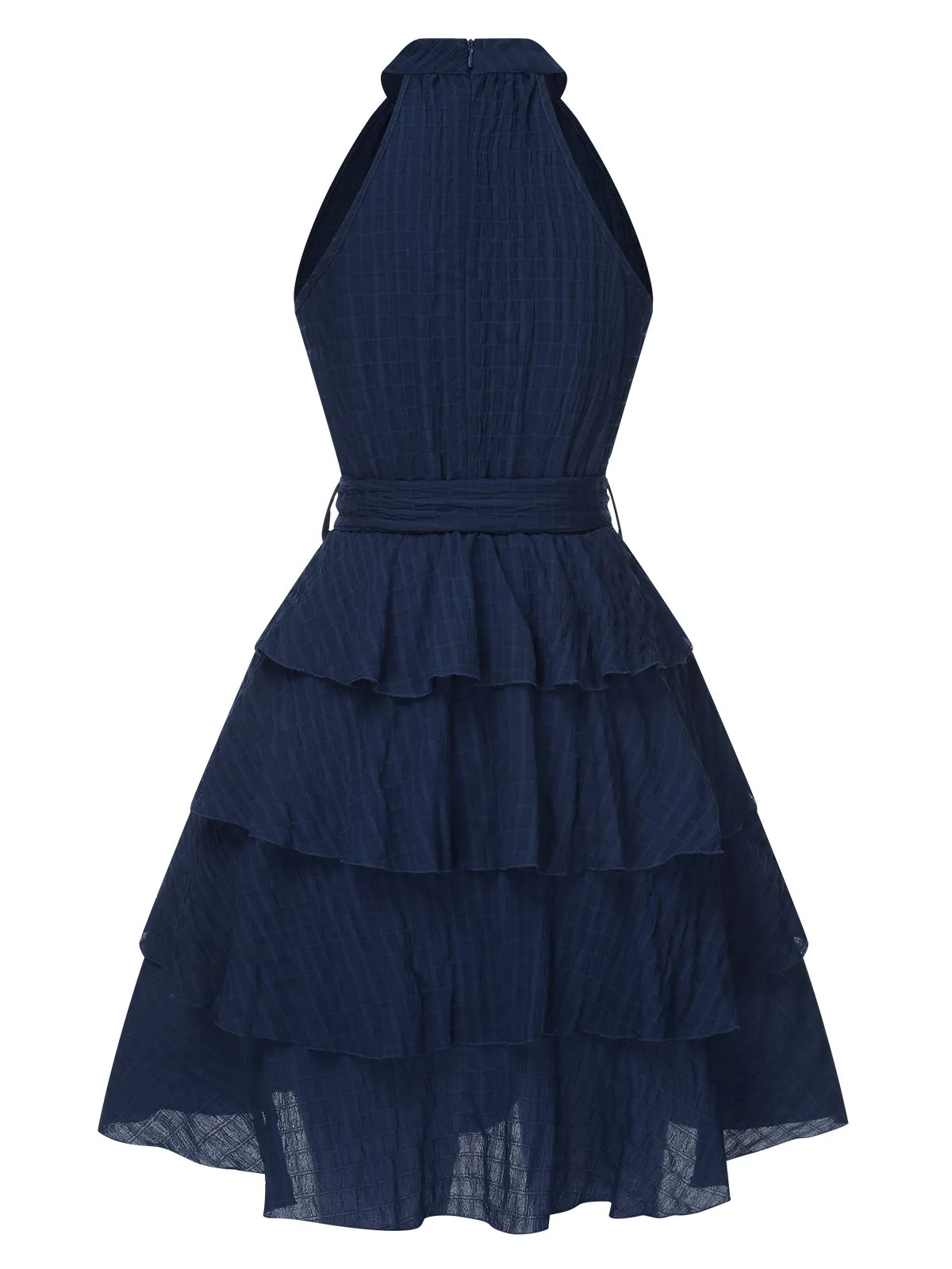 1950s Solid Sleeveless Belt Tutu Dress - Image 6