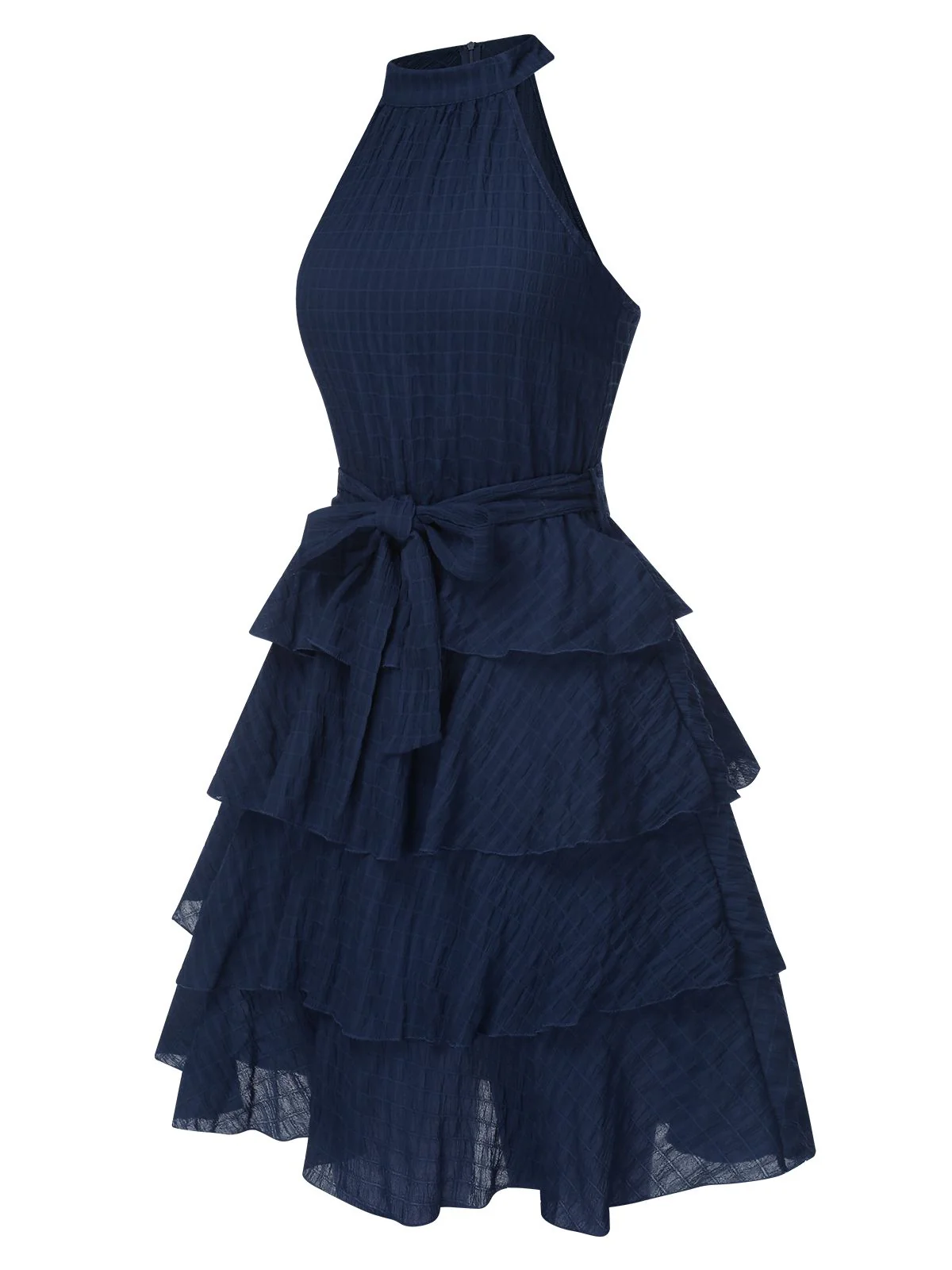 1950s Solid Sleeveless Belt Tutu Dress - Image 7