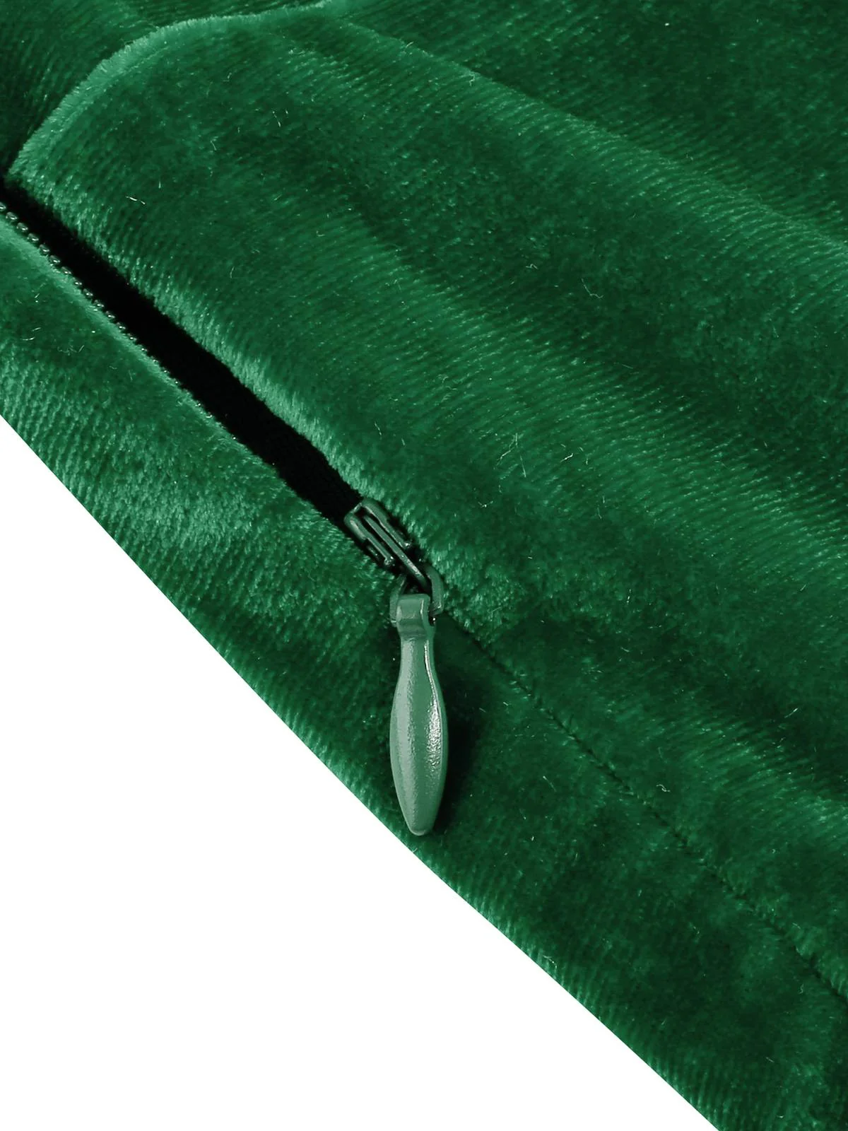 1950s Solid Square Neck Velvet Dress - Image 10