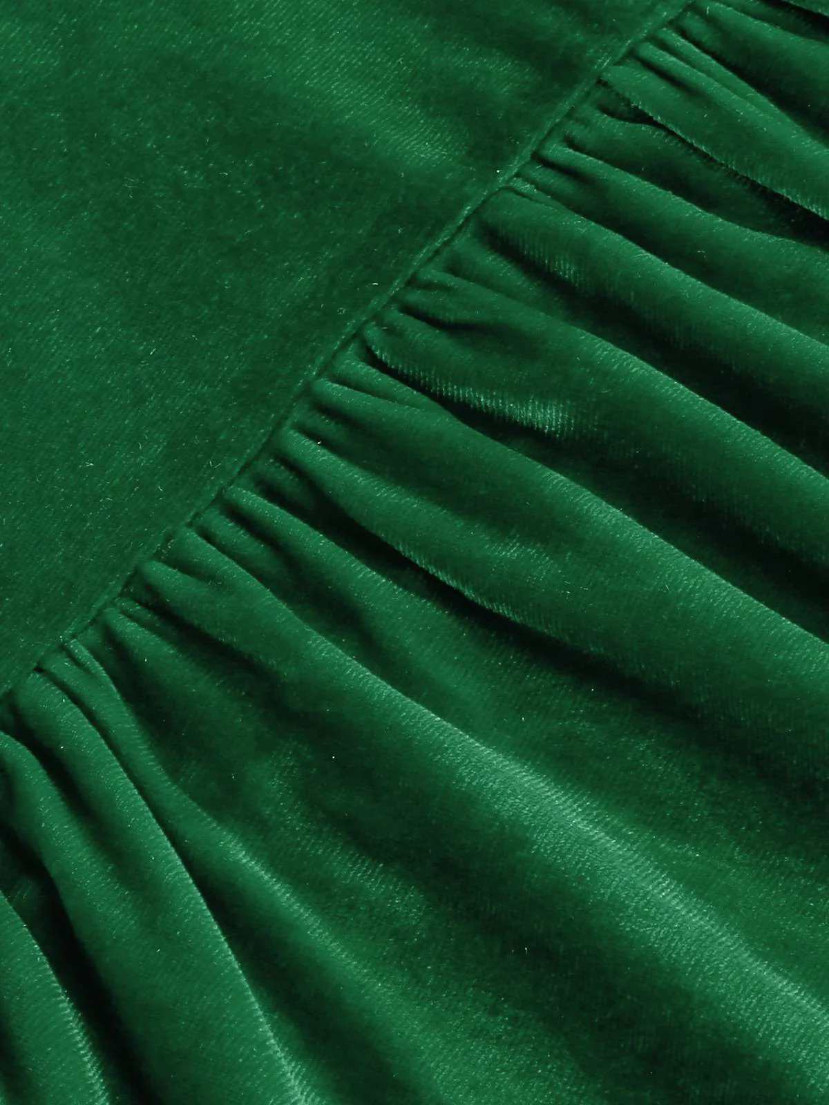 1950s Solid Square Neck Velvet Dress - Image 11