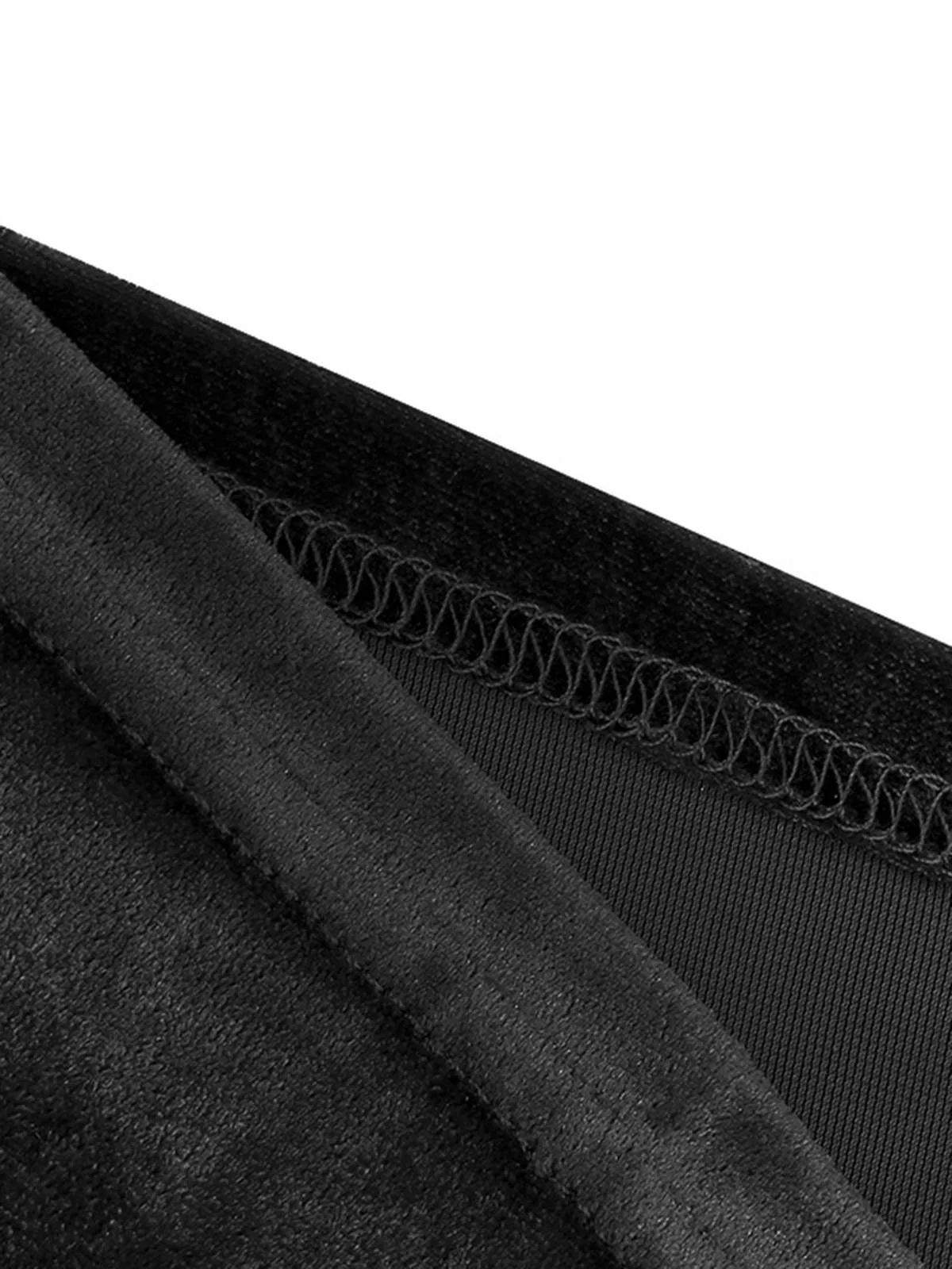 1950s Solid Square Neck Velvet Dress - Image 16