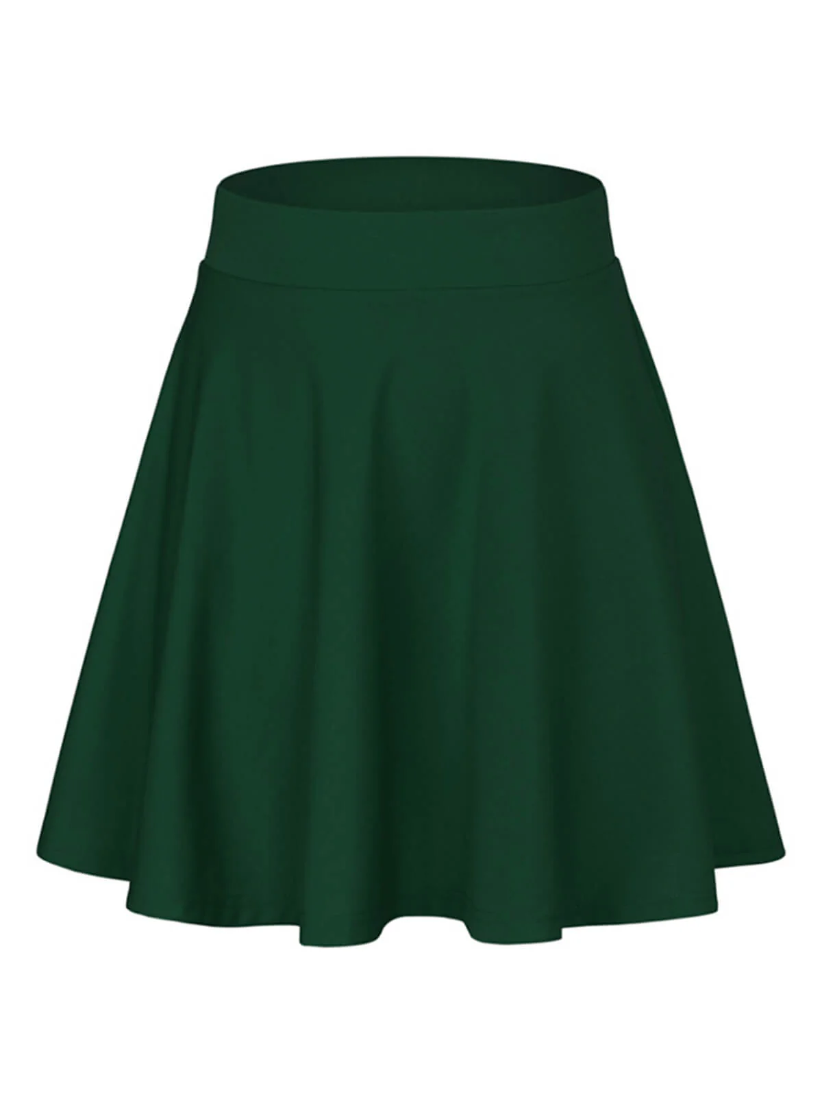 1940s Solid Thigh-Length A-Line Skirt - Image 4