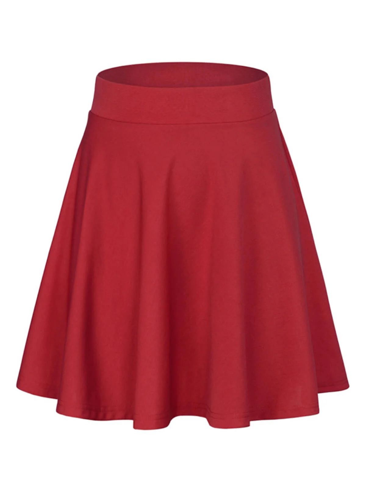 1940s Solid Thigh-Length A-Line Skirt - Image 6