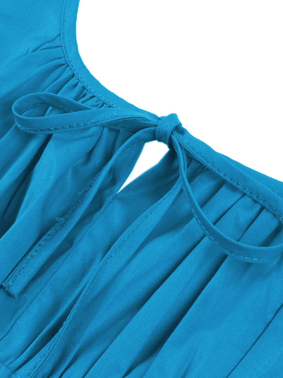 1950s Solid Wide Strap Dress - Image 11