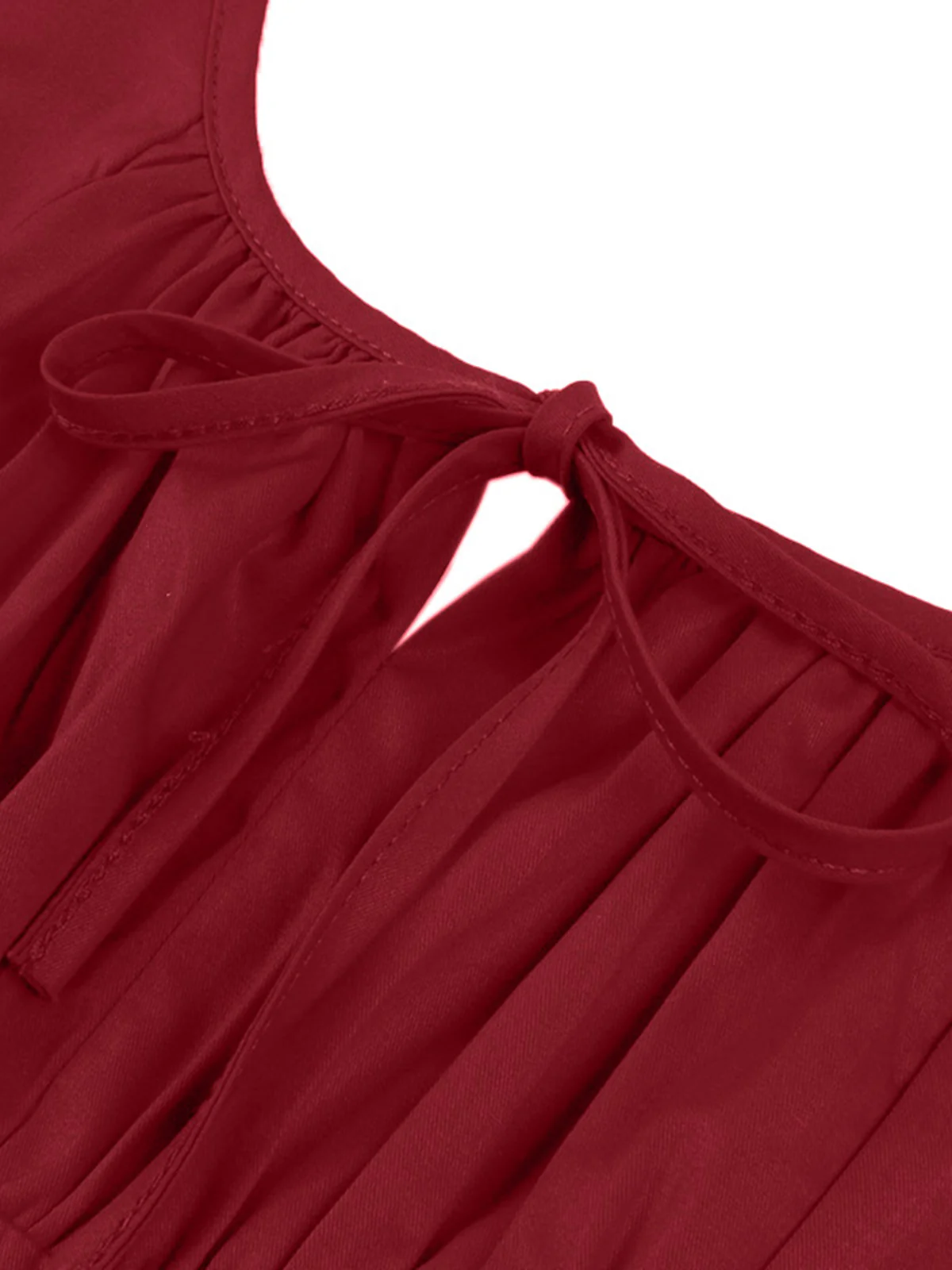 1950s Solid Wide Strap Dress - Image 8