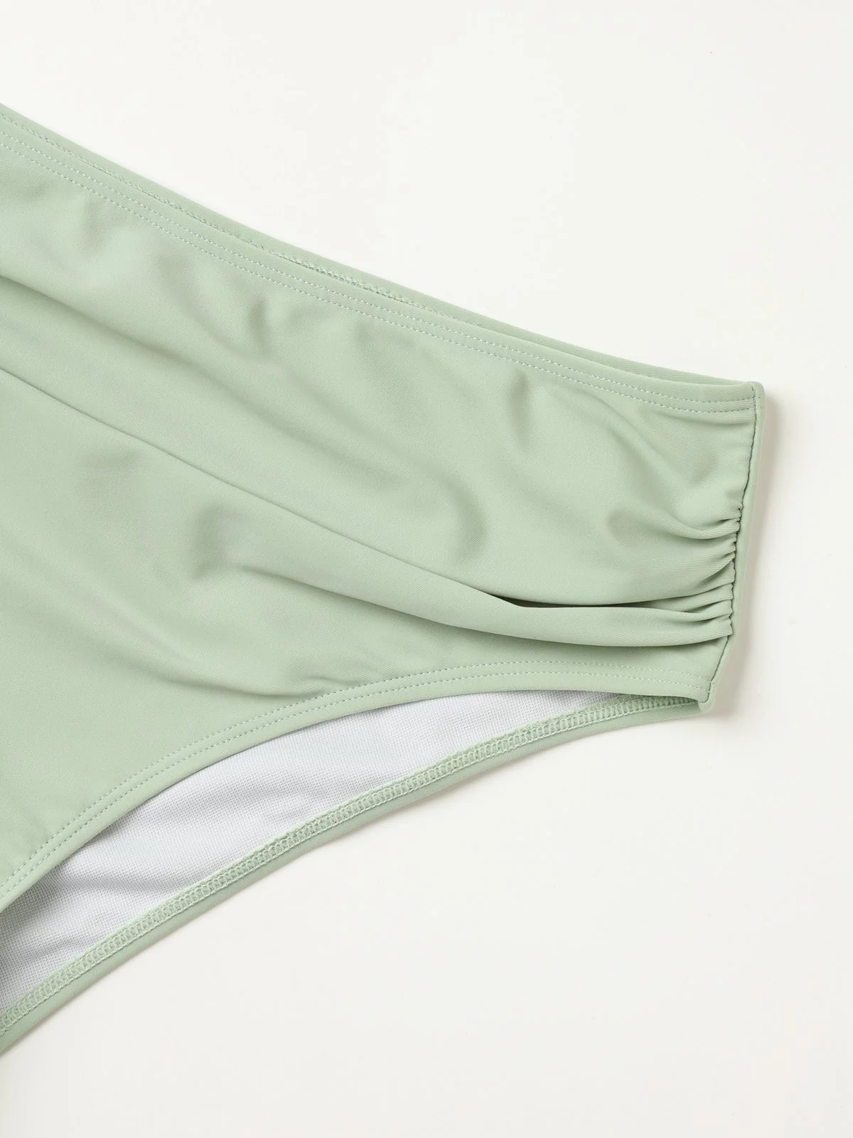 1950s Solid Wrap Crisscross High Waist Bikini Set - Image 6