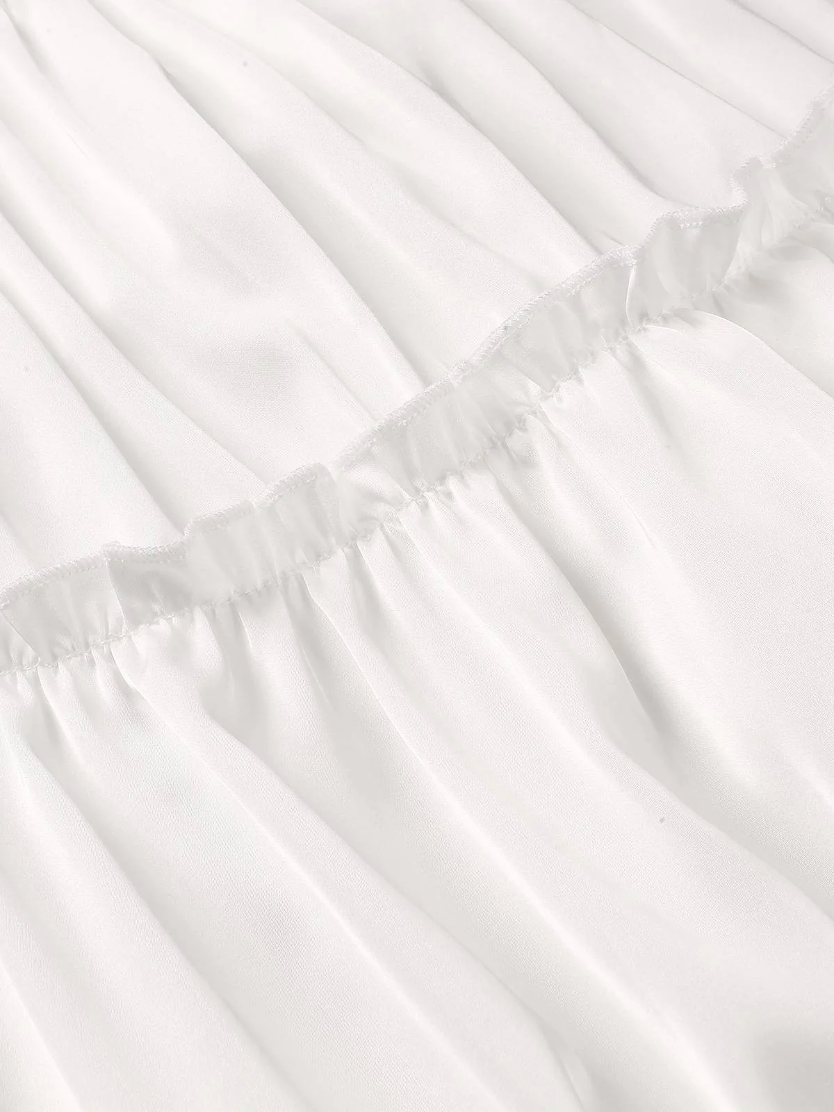 1950s Solid Wrinkle Spaghetti Straps Nightgown - Image 4