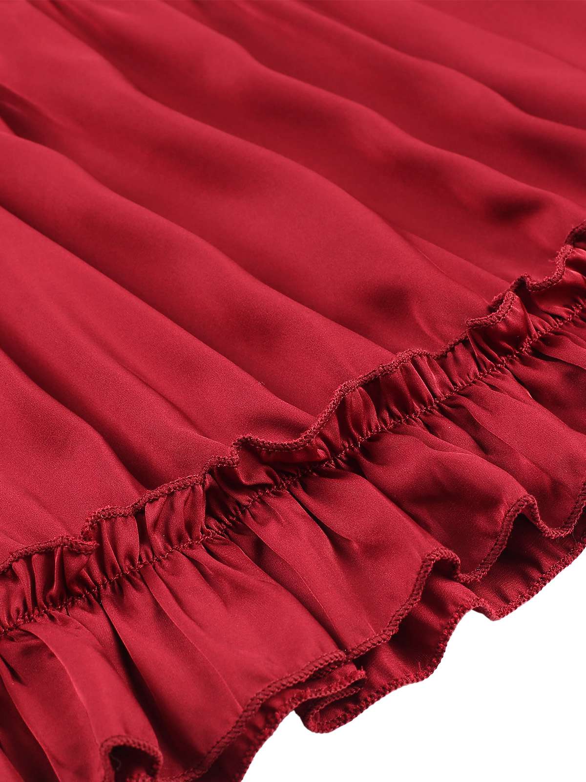 1950s Solid Wrinkle Spaghetti Straps Nightgown - Image 9