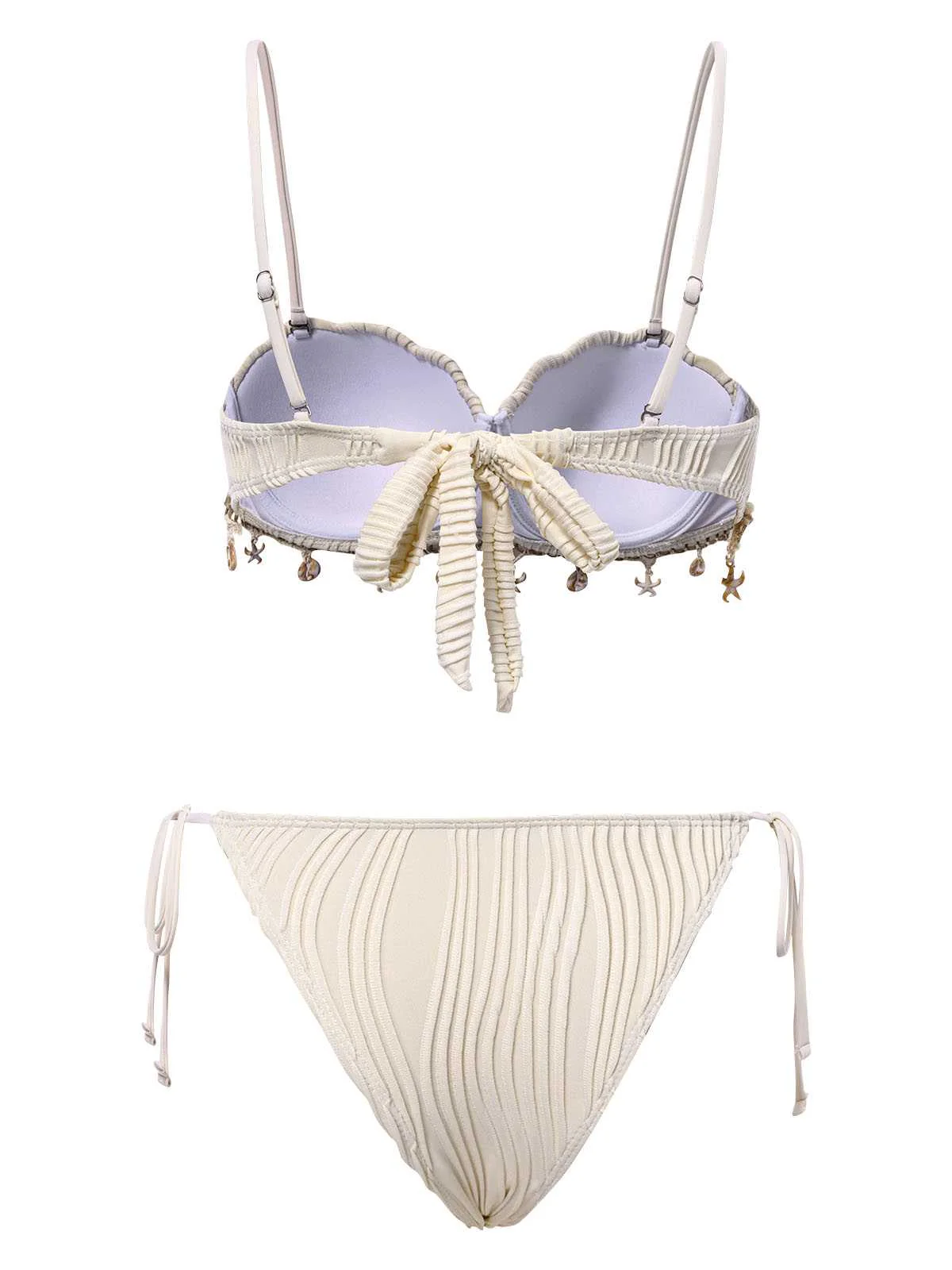 1950s Spaghetti Strap Beach Seashell Starfish Bikini - Image 3