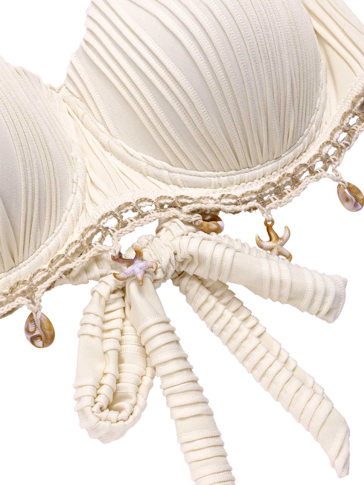 1950s Spaghetti Strap Beach Seashell Starfish Bikini - Image 4