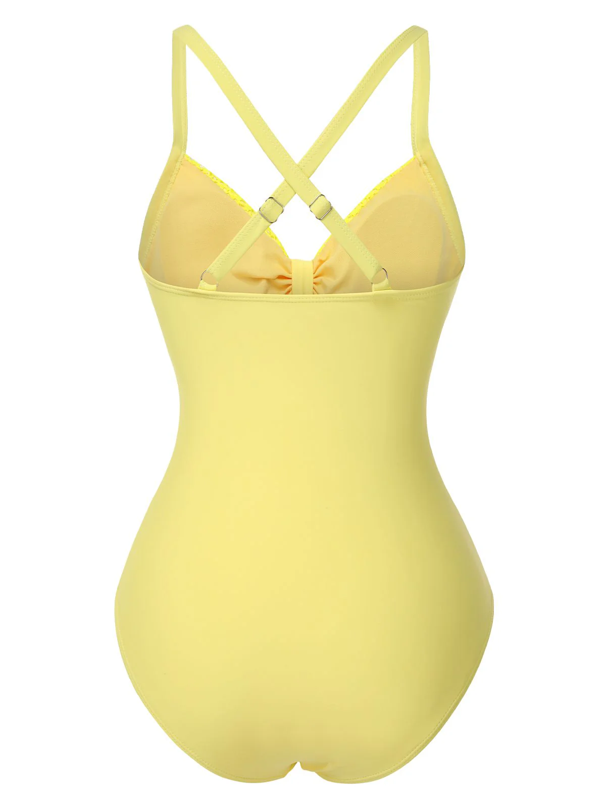 1950s Spaghetti Strap Cross-Back One-Piece Swimsuit - Image 2