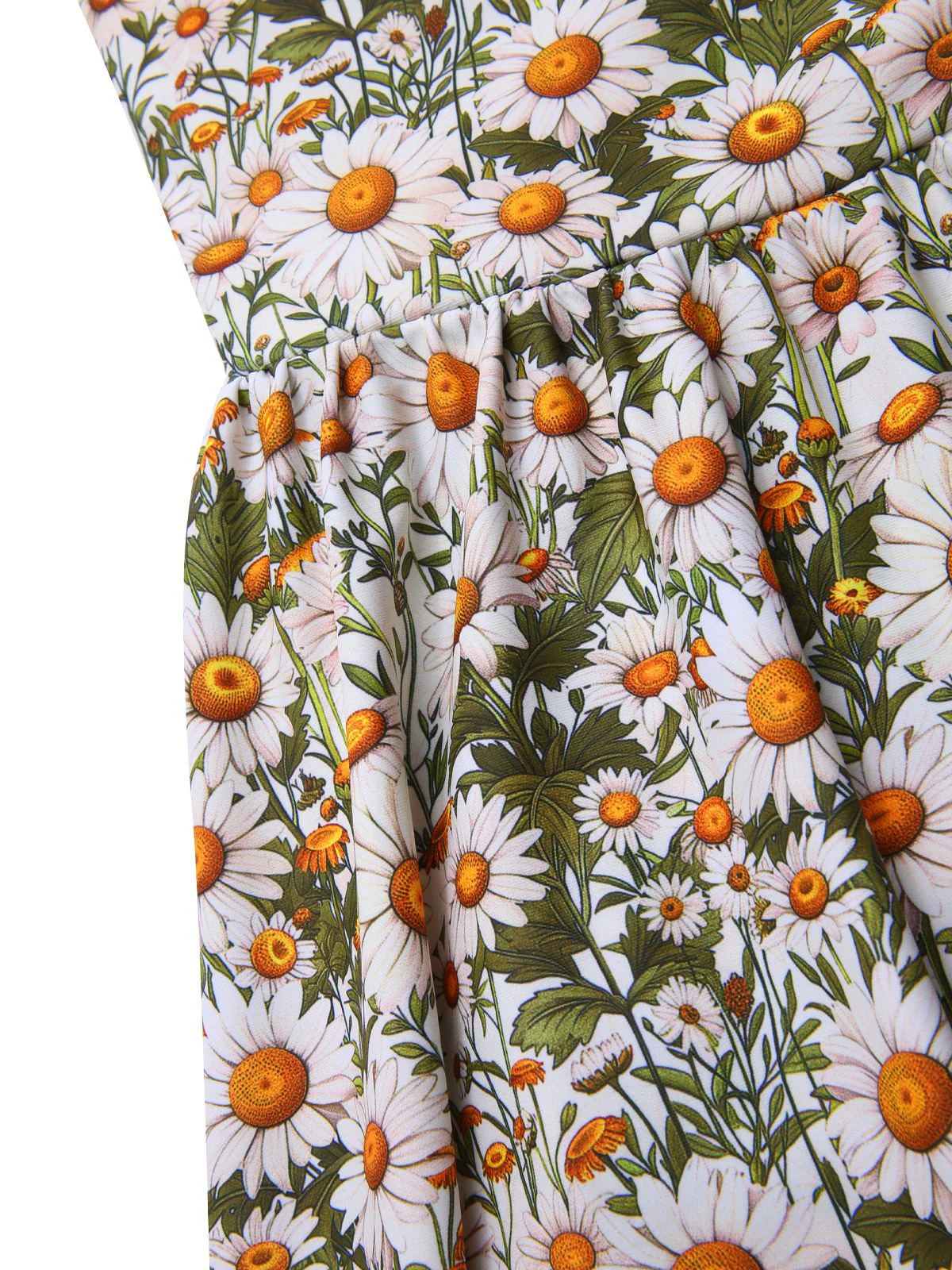1950s Spaghetti Strap Daisy Binding Swimdress - Image 6
