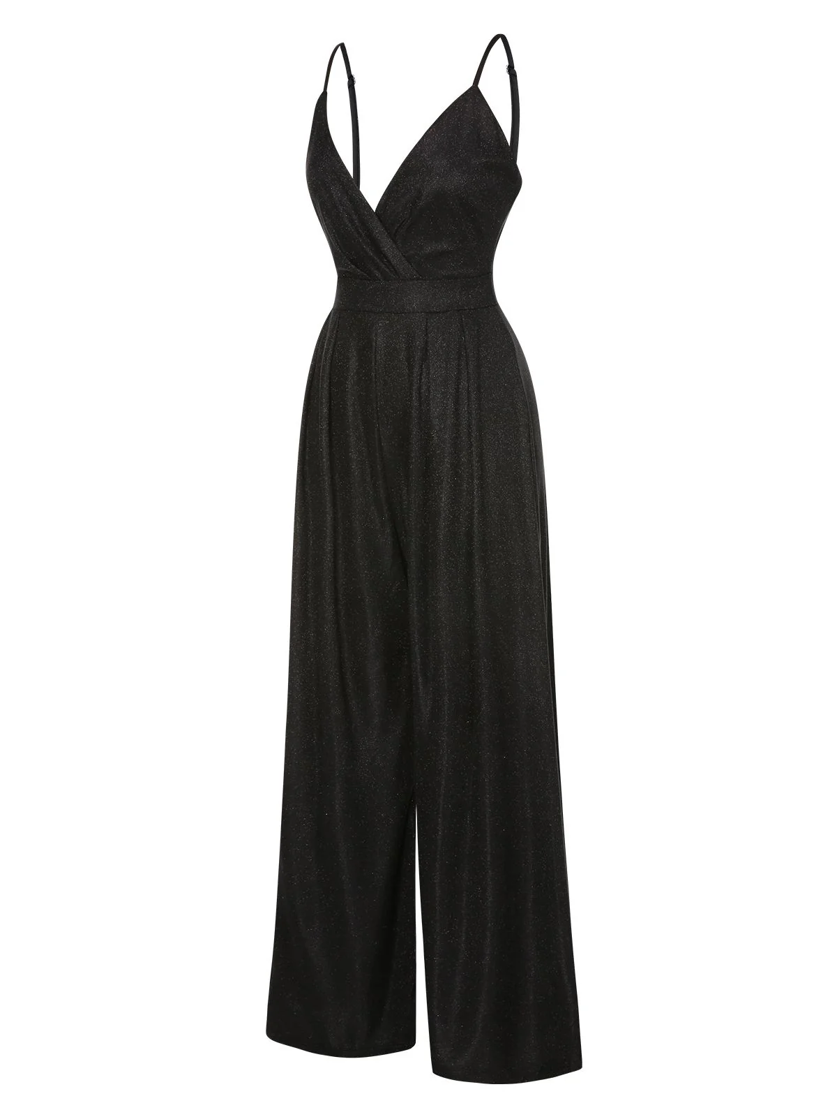 1950s Spaghetti Strap Deep V-Neck Jumpsuit - Image 2