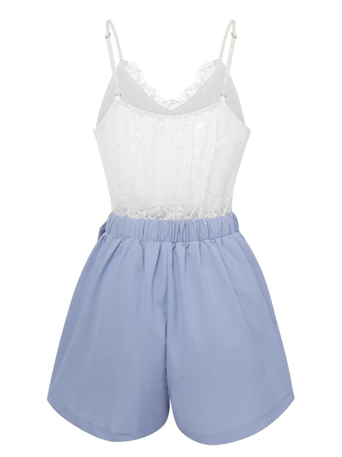 1950s Spaghetti Strap Lace Patchwork Romper - Image 3