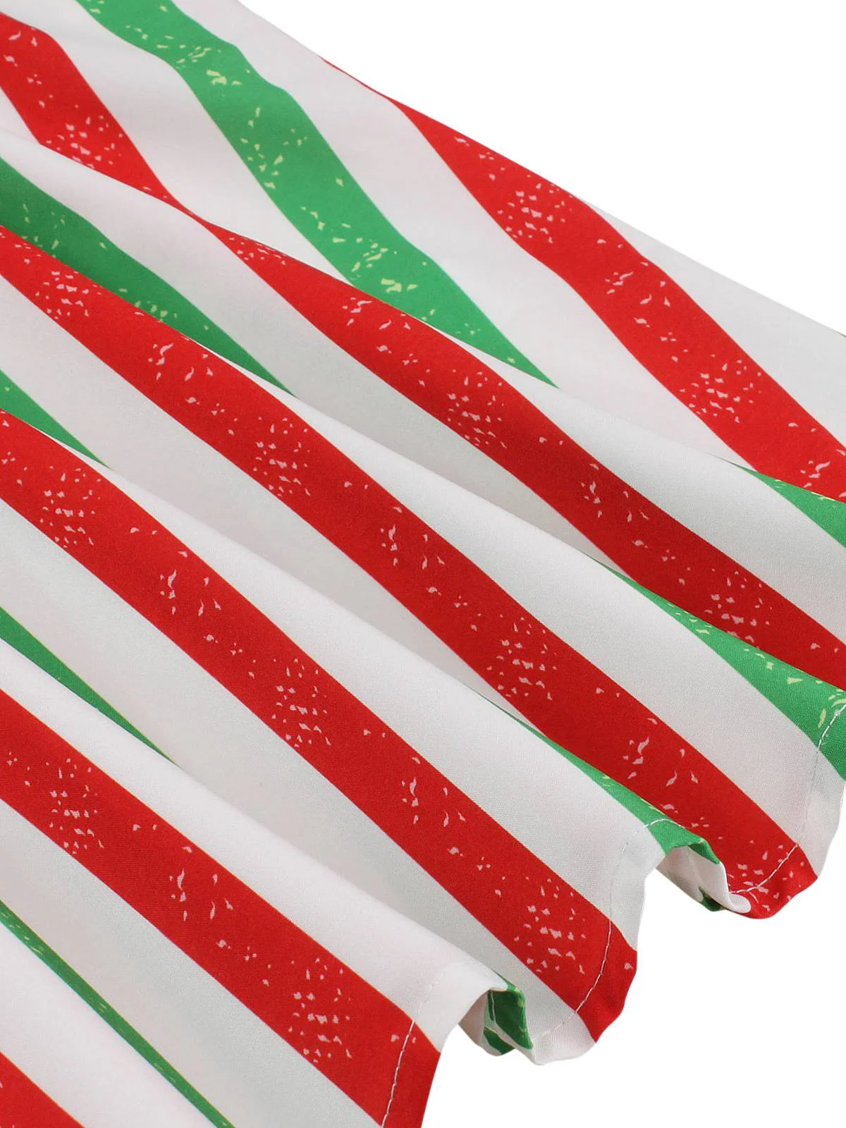 1950s Spaghetti Strap Stripes Color-Patchwork Dress - Image 4