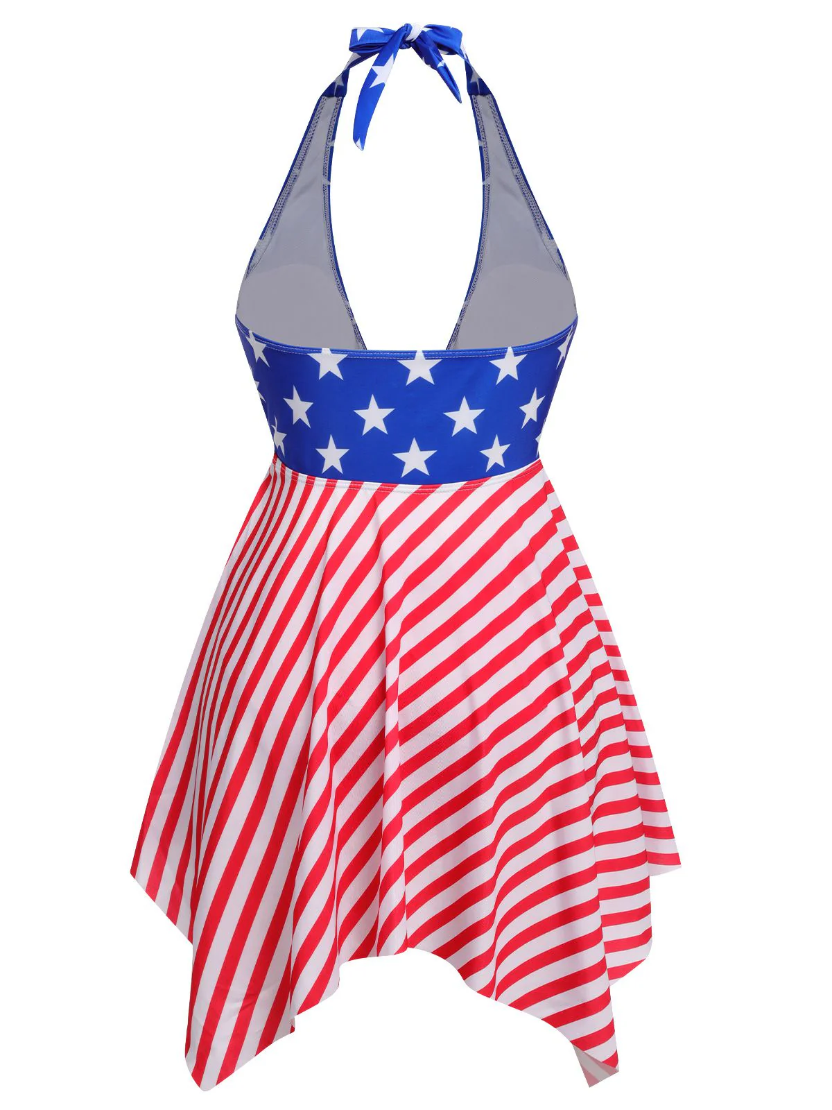 1950s Star Stripe Halter Swimsuit - Image 4