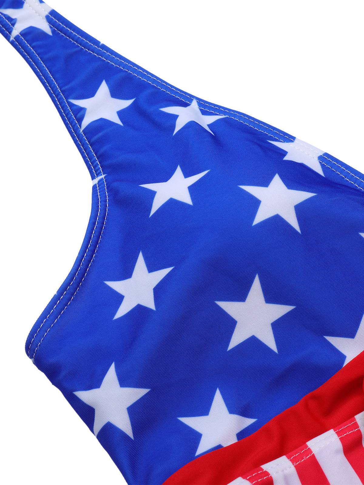 1950s Star Stripe Halter Swimsuit - Image 6