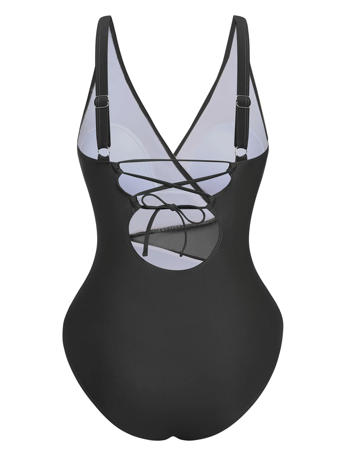 1950s Starfish V-Neck Tummy Control One-Piece Swimsuit - Image 4