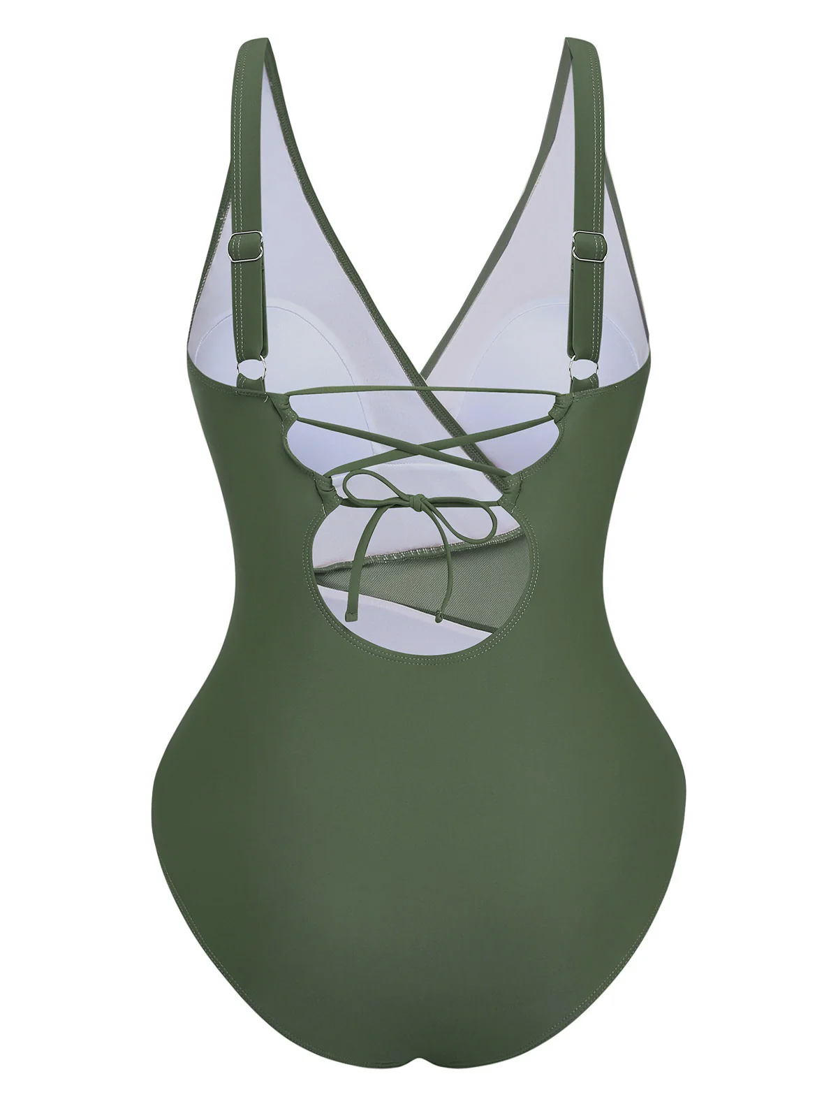 1950s Starfish V-Neck Tummy Control One-Piece Swimsuit - Image 6